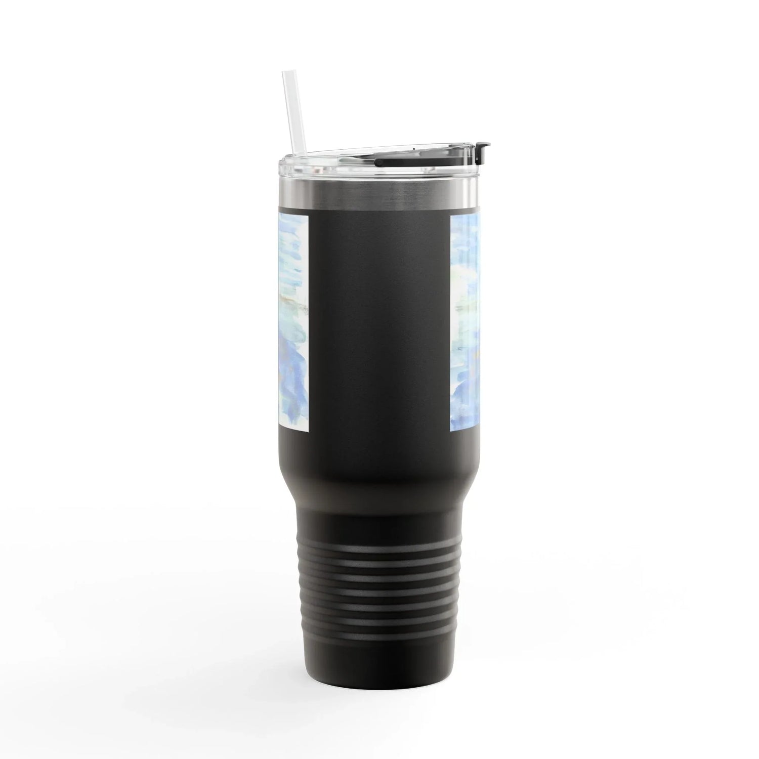 40oz Insulated Travel Mug – Silent Water Watercolor Design - Laure Leprince - Artiste Peintre