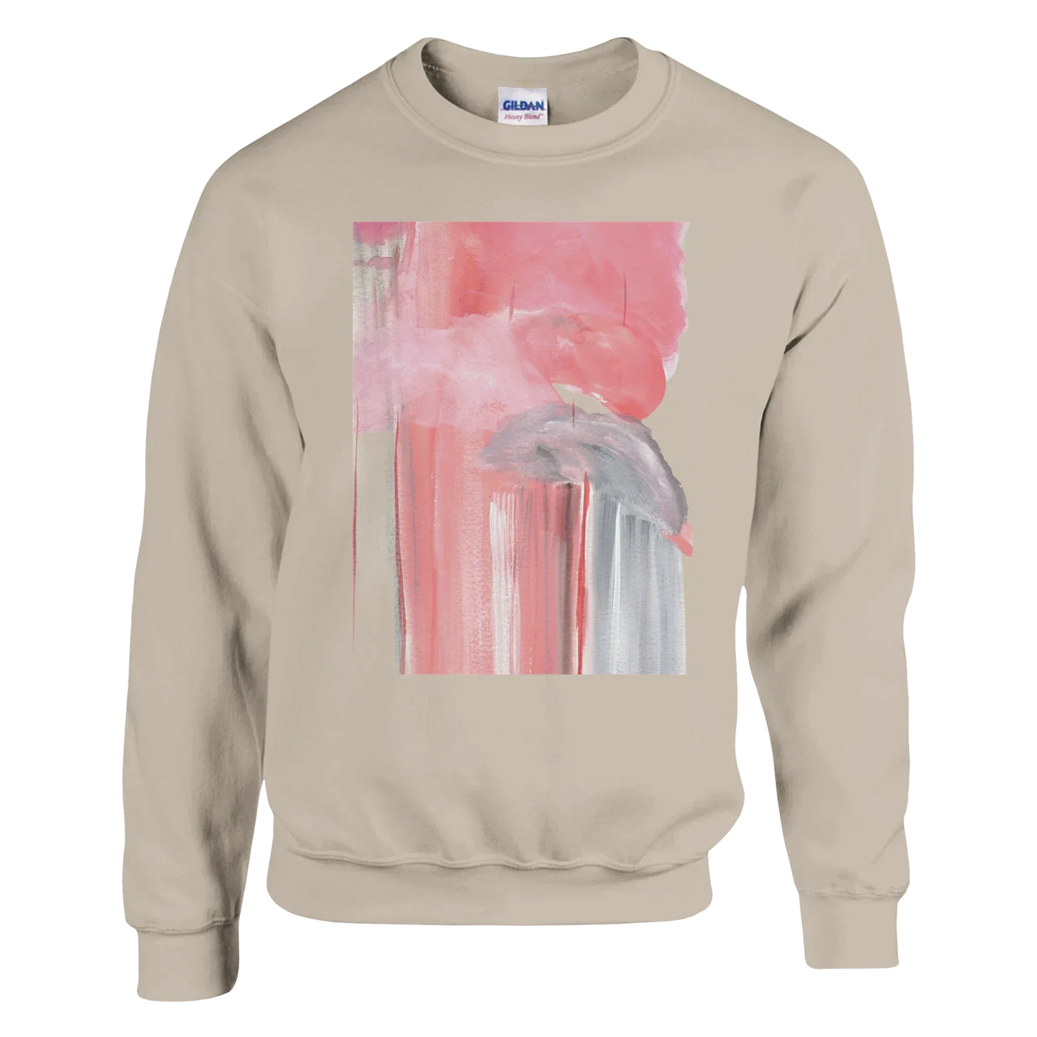 Sweatshirt Unisexe Classique Blush Cascade – Impression Artistique Multicolore - Laure Leprince - Artiste Peintre