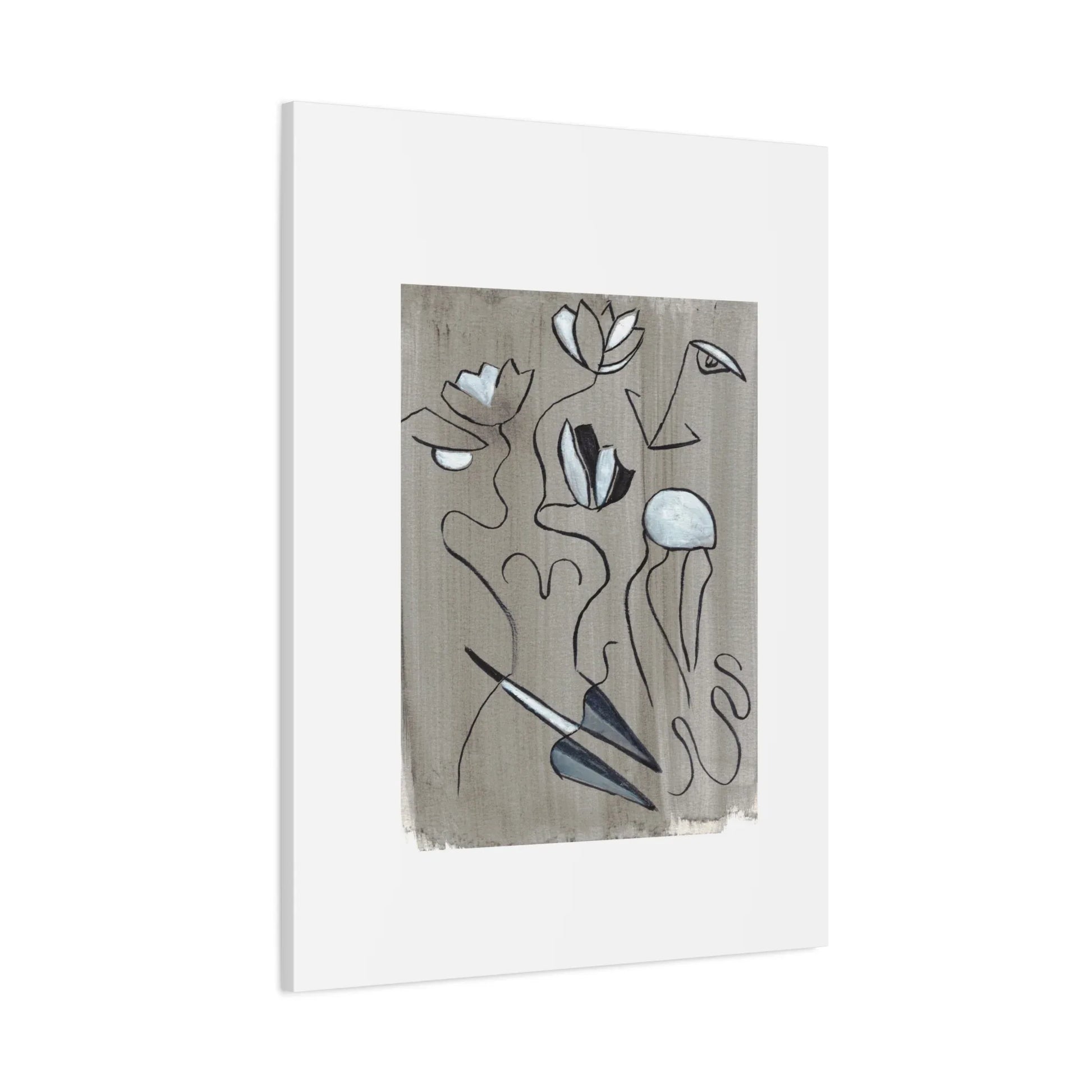 Abstract Femme Lotus Canvas Print — Modern Coastal Wall Art - Laure Leprince - Artiste Peintre