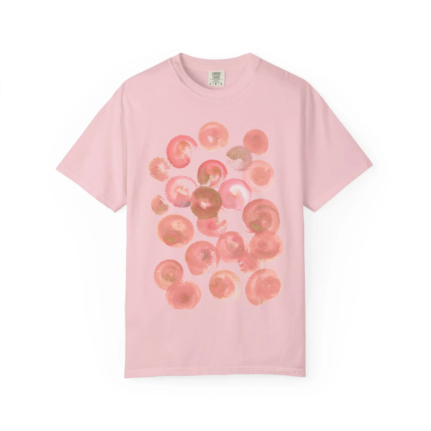 Abstract Rosee Petale T-Shirt — Bright Watercolor Square Art Tee - Laure Leprince - Artiste Peintre