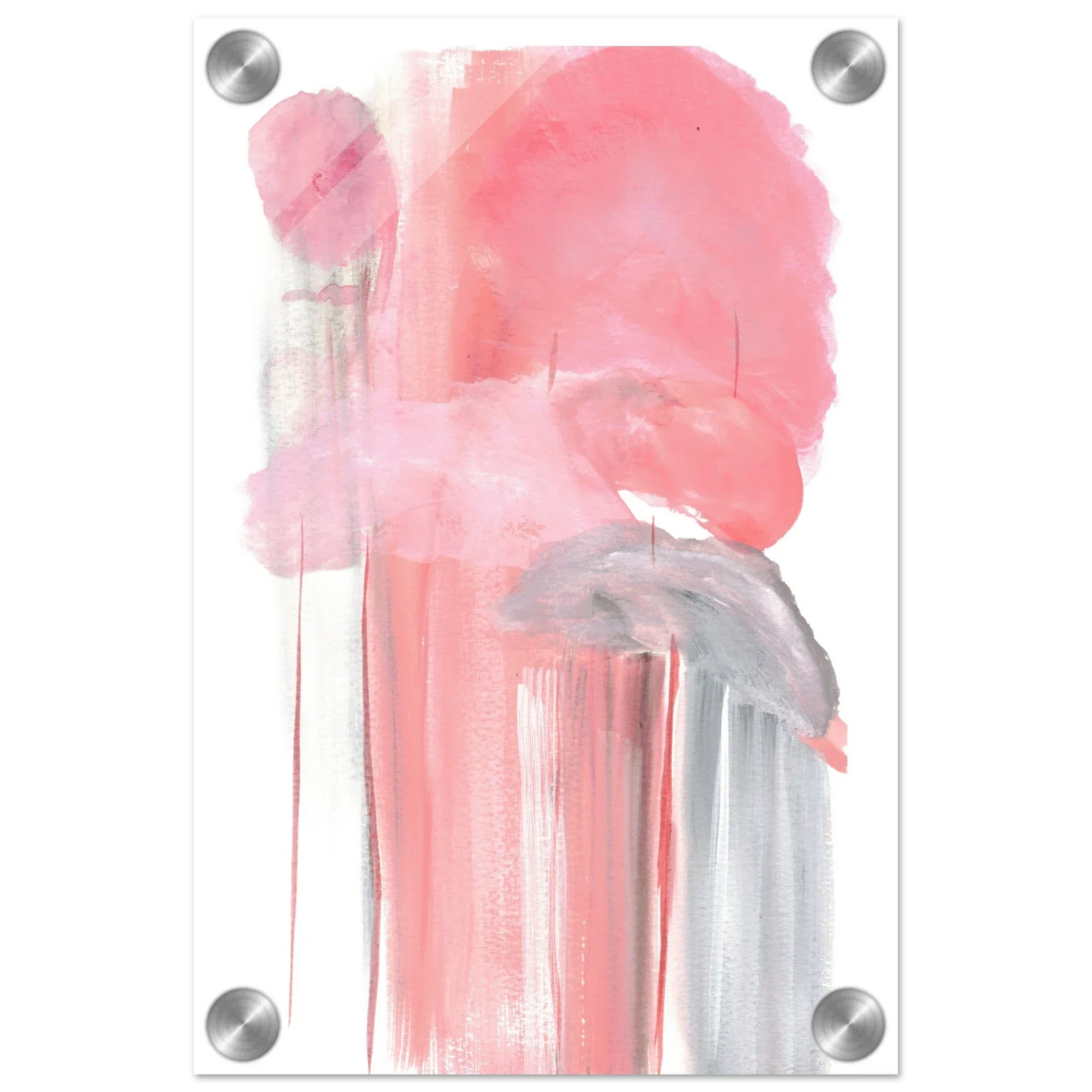 Impression sur acrylique brillante Blush Cascade| Art contemporain par Laure Leprince - Laure Leprince - Artiste Peintre