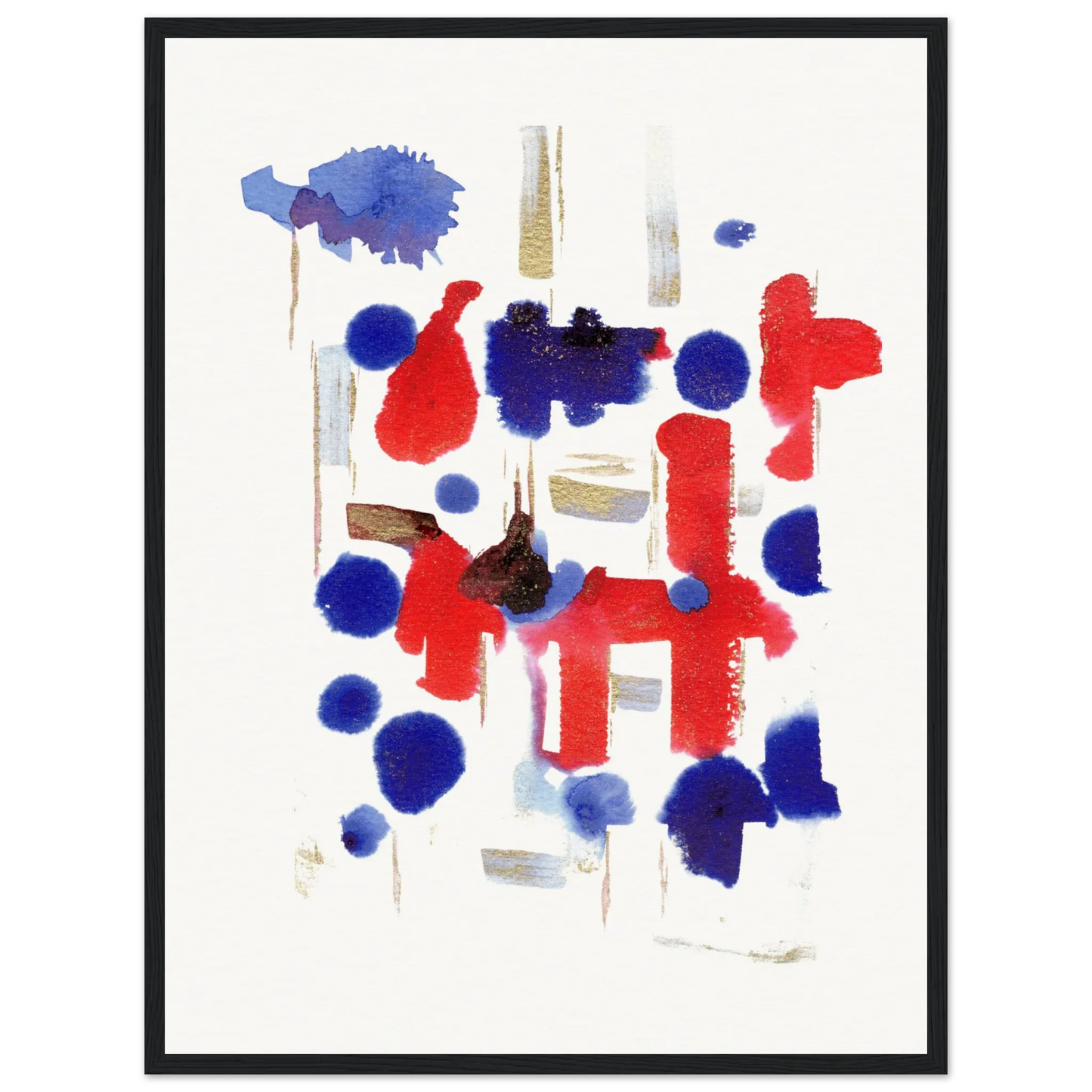 Affiche Encadrée Museum-Quality Matte Paper Wooden Framed Structure Carmine - Laure Leprince - Artiste Peintre
