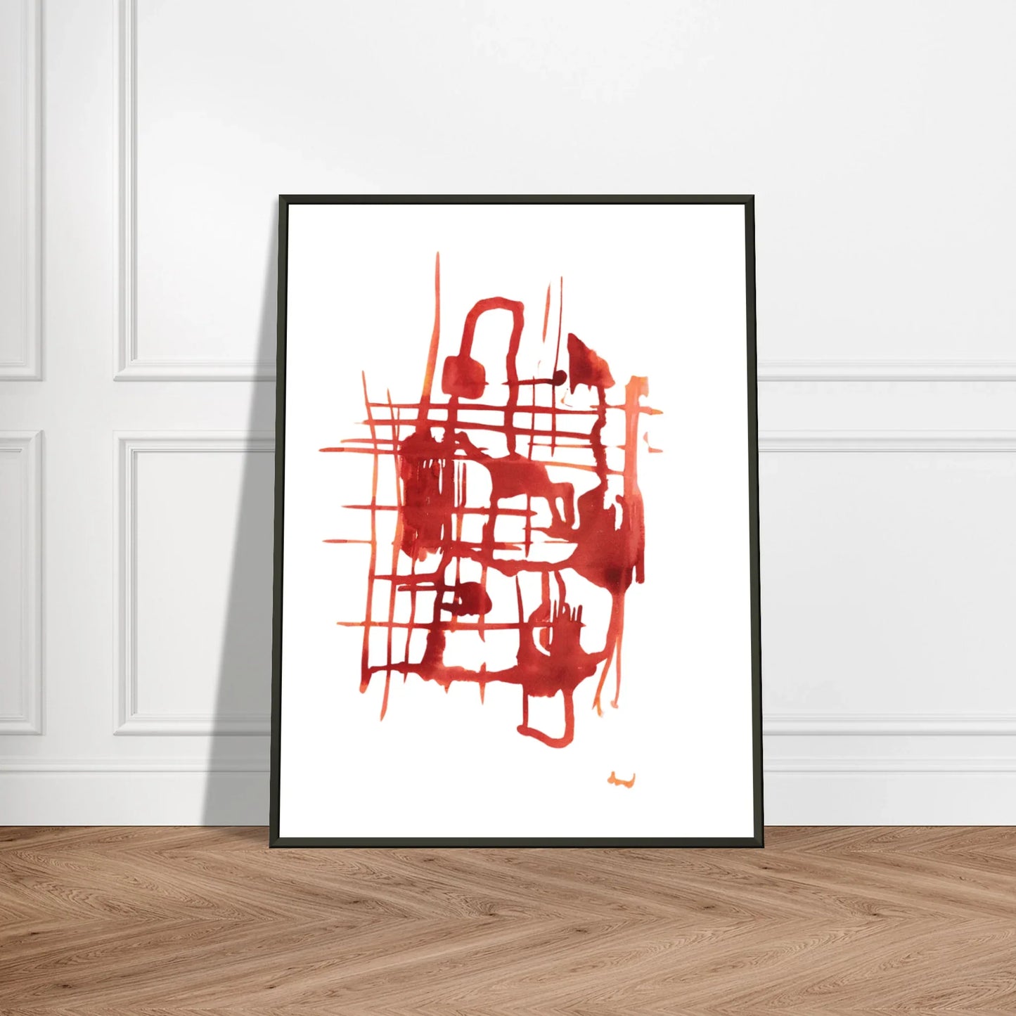 Classic Semi-Glossy Paper Metal Framed Poster Solar Frame - Laure Leprince - Artiste Peintre