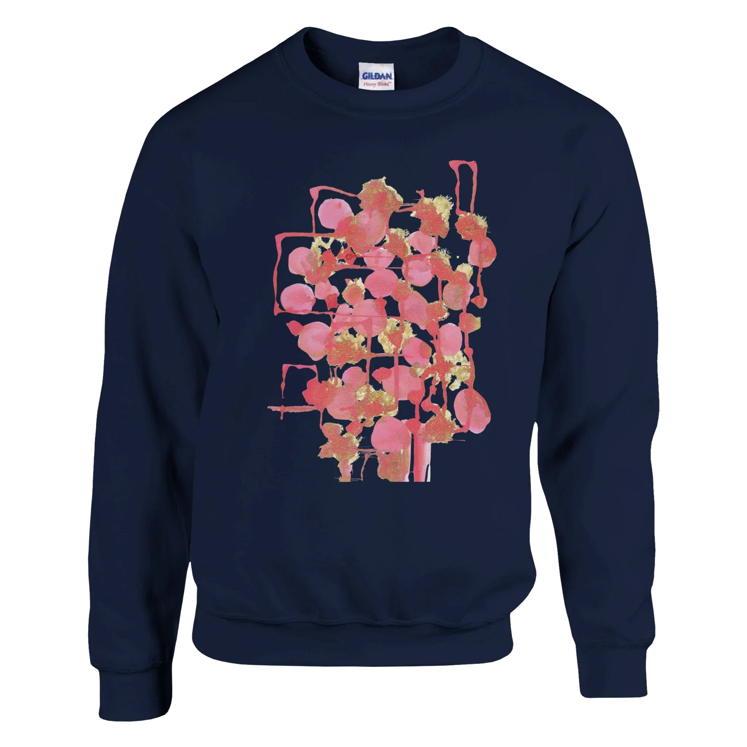 Sweatshirt Unisexe Classique Reseau Framboise – Impression Artistique Multicolore - Laure Leprince - Artiste Peintre