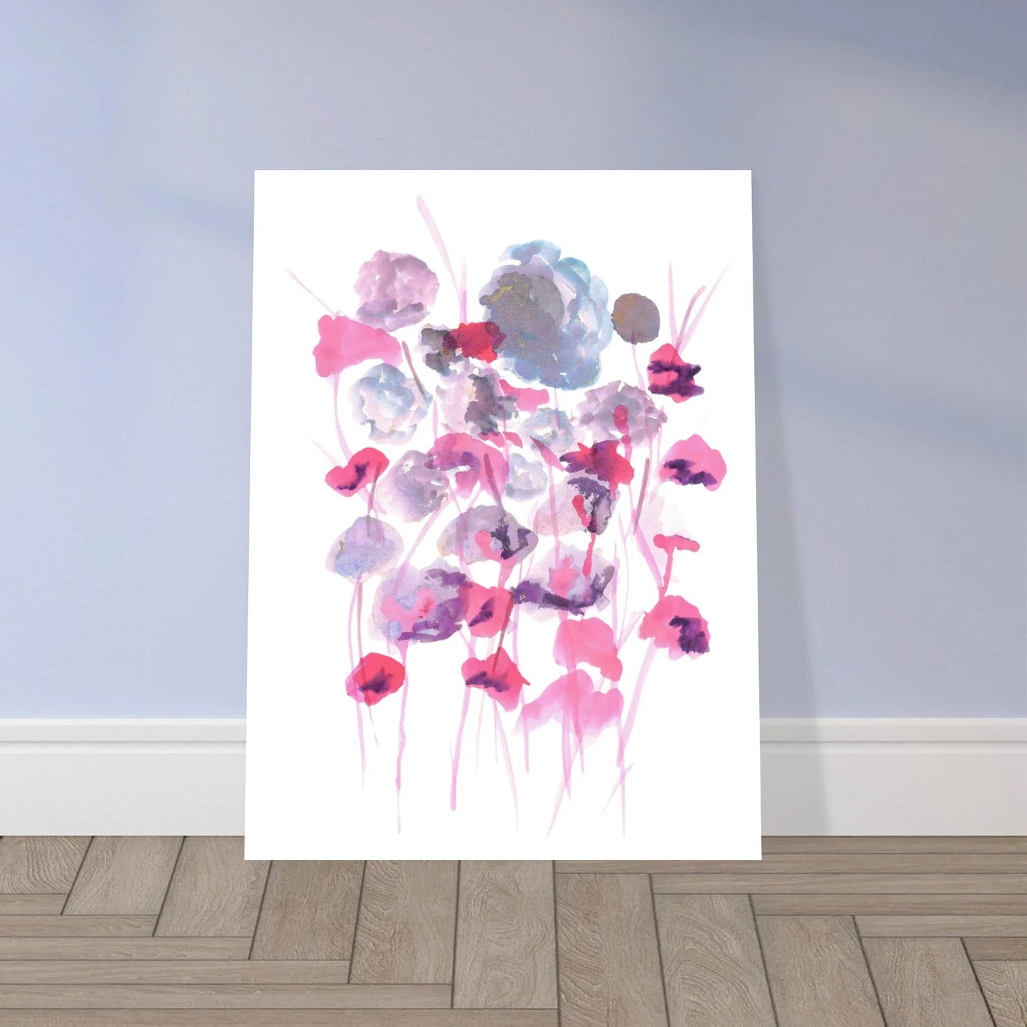 Affiche Encadrée Museum-Quality Matte Paper Wooden Framed Jardin des Ombrelles - Laure Leprince - Artiste Peintre
