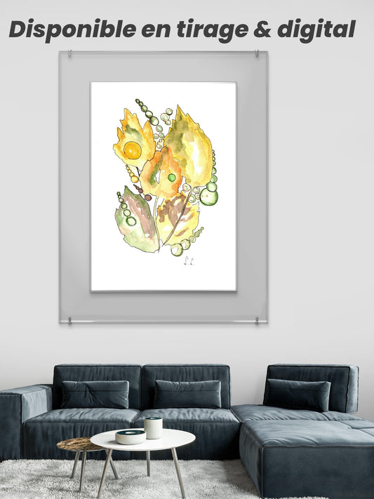 🍋 Lumière citronnée – Aquarelle lumineuse par Laure Leprince