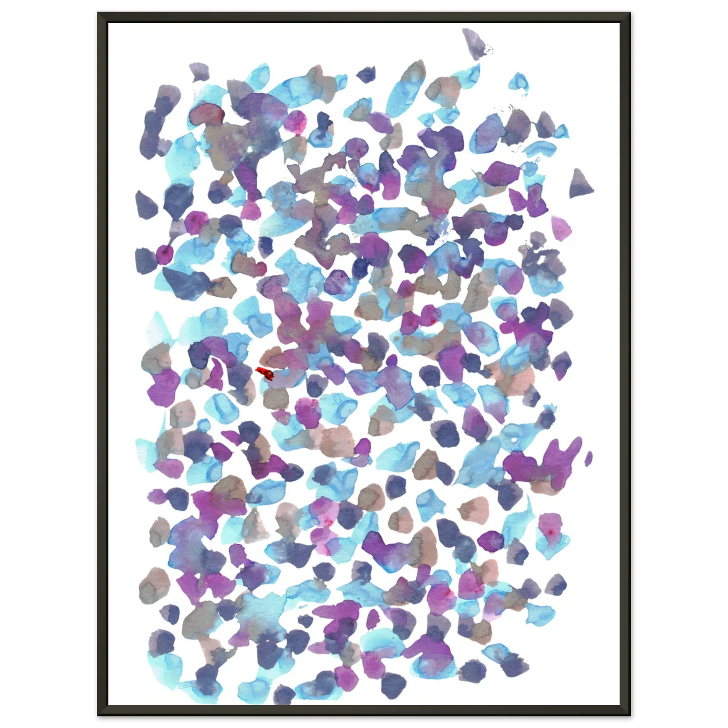 Classic Semi-Glossy Paper Metal Framed Poster Fragments indigo - Laure Leprince - Artiste Peintre