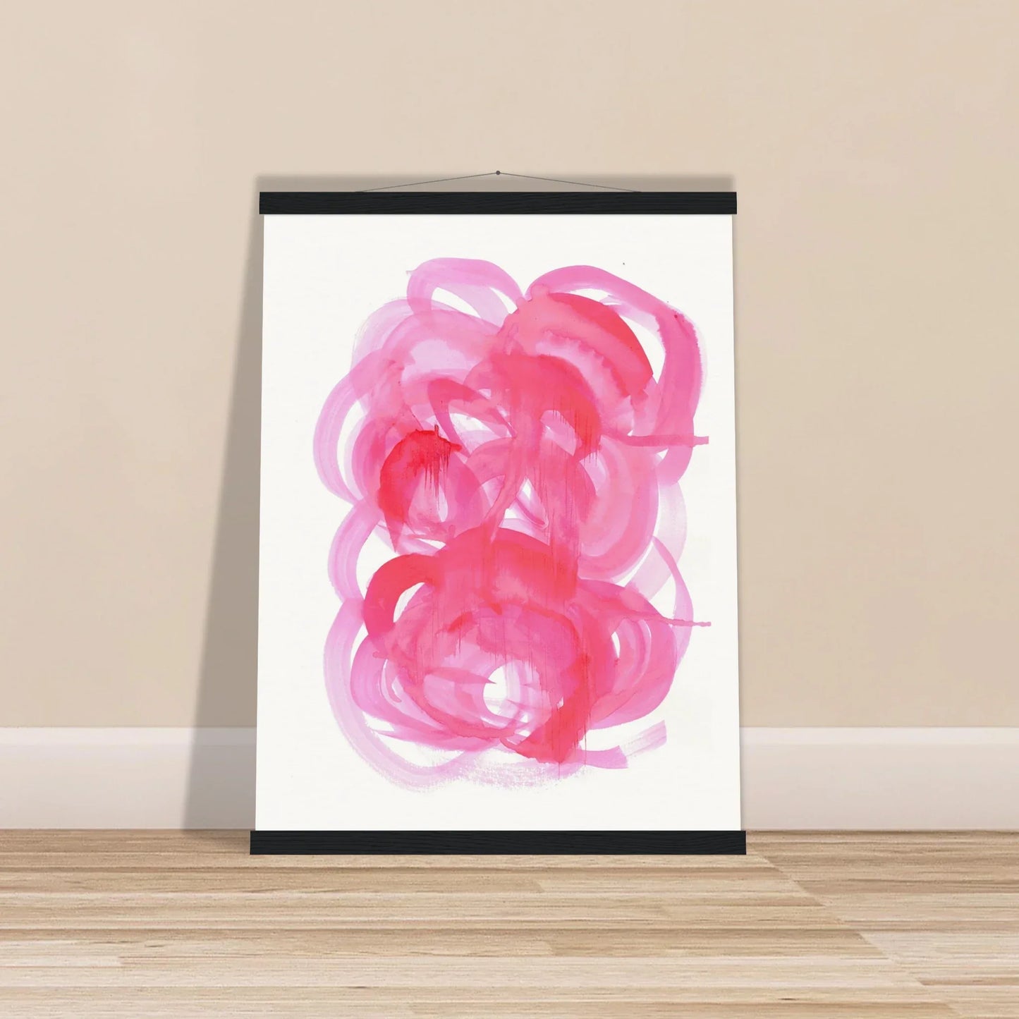 Museum-Quality Matte Paper Poster with Hanger Ruby Drift - Laure Leprince - Artiste Peintre