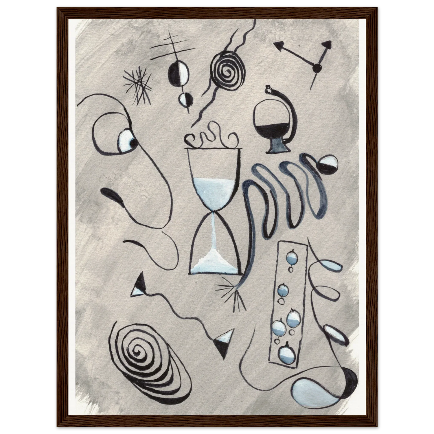 Affiche encadrée bois | Papier mat qualité musée | Aquarelle originale Laure Leprince - Laure Leprince - Artiste Peintre