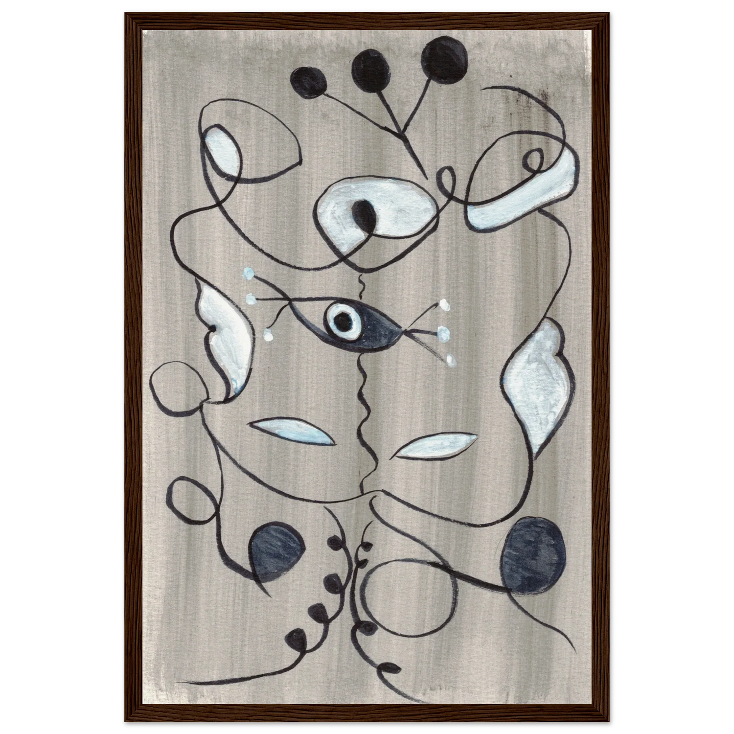 Affiche encadrée bois | Papier mat qualité musée | Aquarelle originale Laure Leprince - Laure Leprince - Artiste Peintre