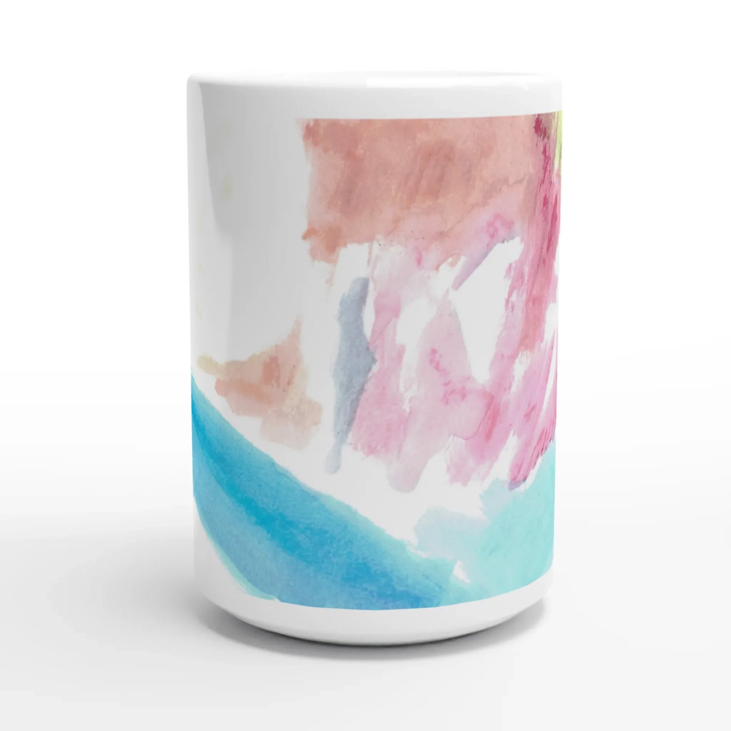 Mug en céramique blanche 44 cl Aurore Pastel – Grand format, design et qualité durable - Laure Leprince - Artiste Peintre