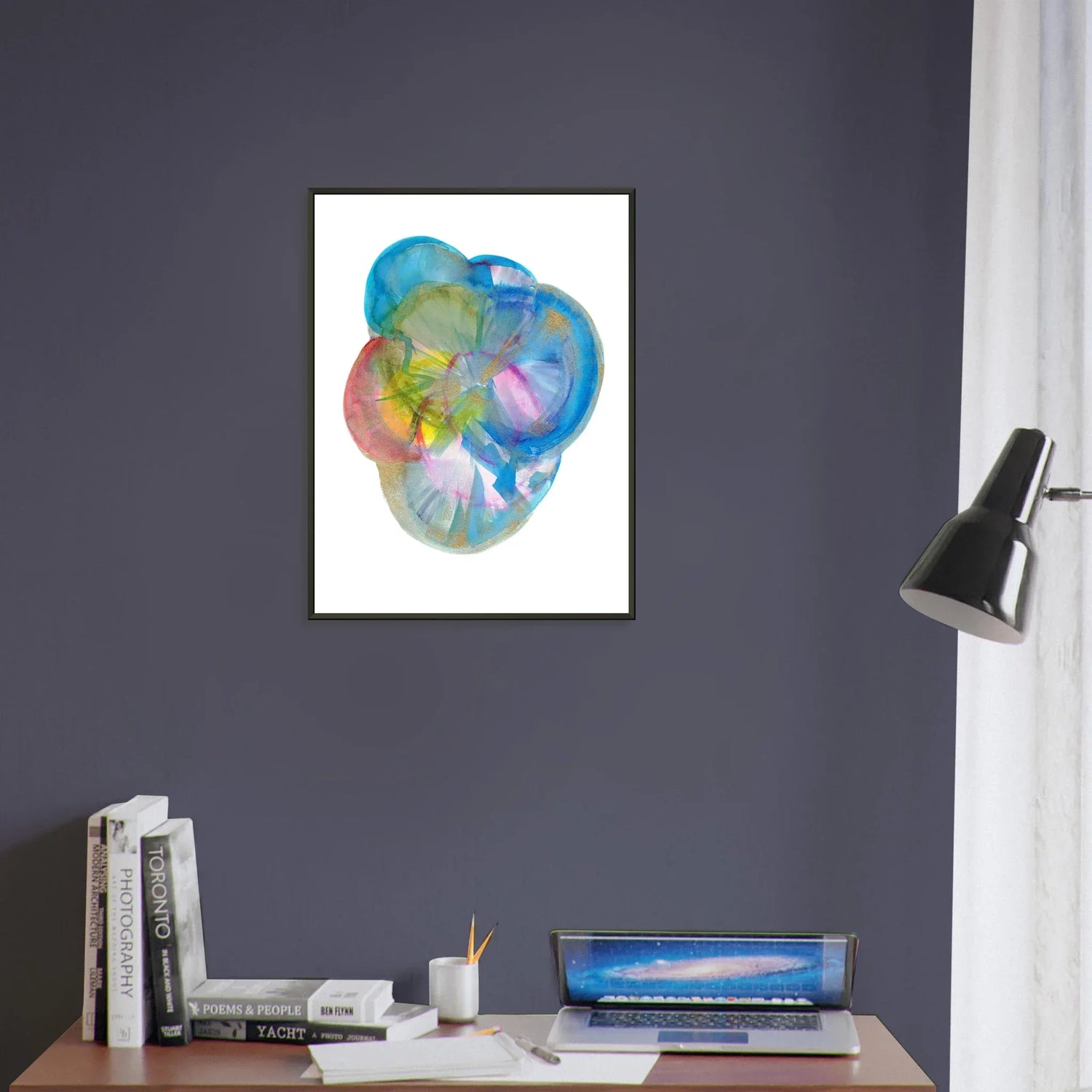 Classic Semi-Glossy Paper Metal Framed Poste Crystal Bloom - Laure Leprince - Artiste Peintre