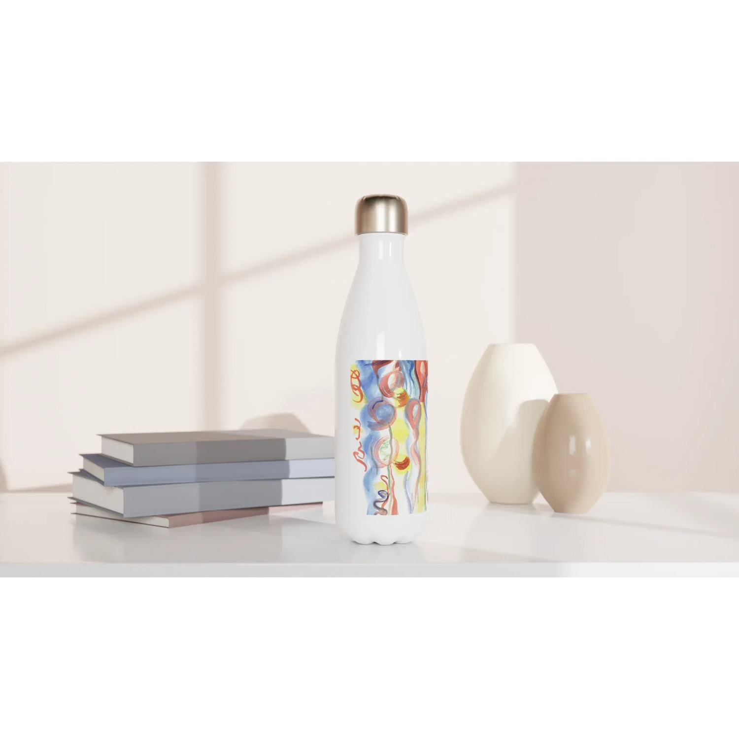 Bouteille isotherme en acier inoxydable 500 ml – Design artistique exclusif Urban Parade - Laure Leprince - Artiste Peintre