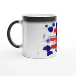 Mug magique en céramique 325 ml Structure carmine – Révèlez votre motif à la chaleur - Laure Leprince - Artiste Peintre