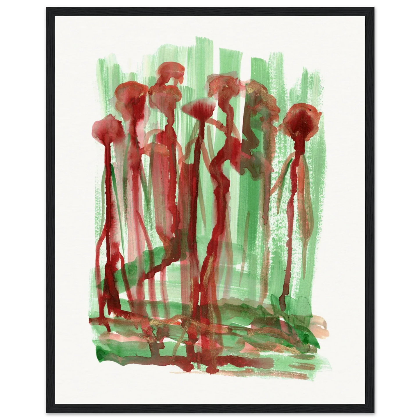Affiche Encadrée Museum-Quality Matte Paper Wooden Framed Forest Choir - Laure Leprince - Artiste Peintre