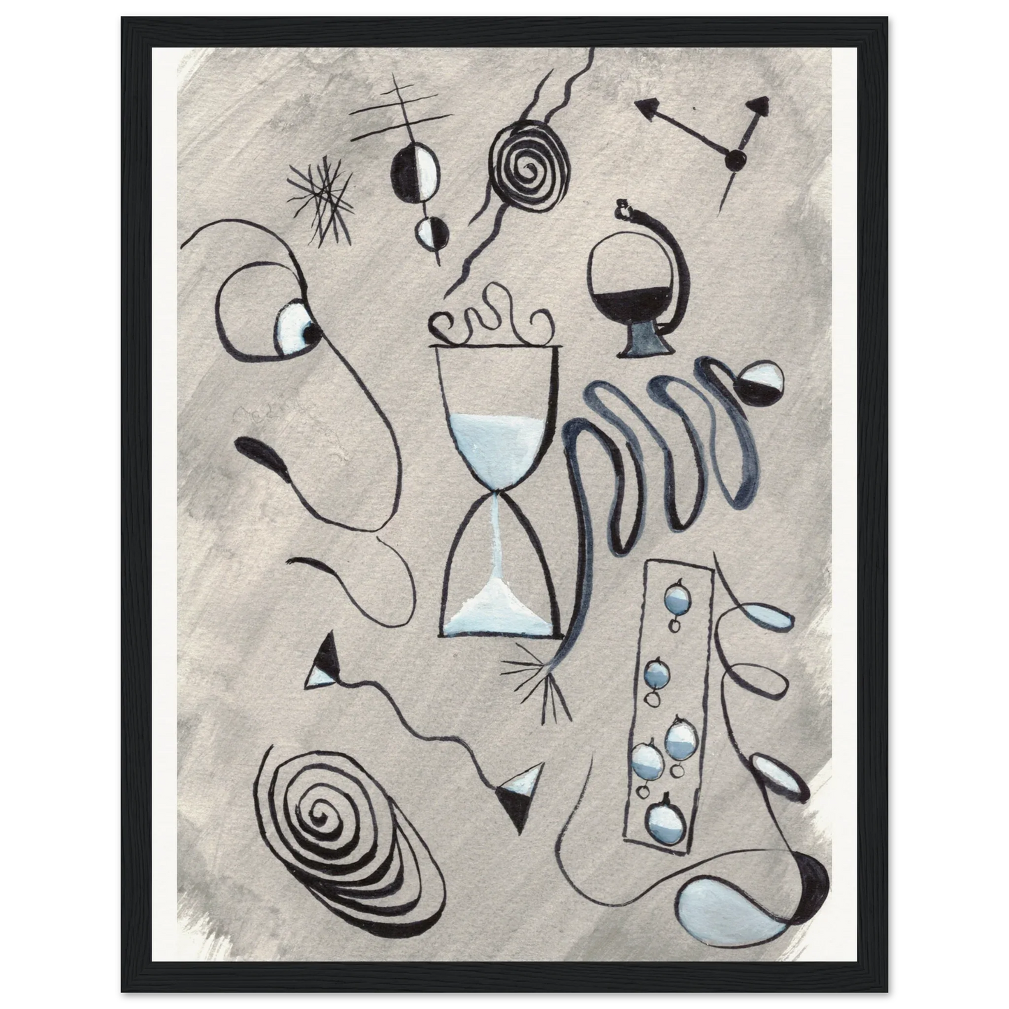 Affiche encadrée bois | Papier mat qualité musée | Aquarelle originale Laure Leprince - Laure Leprince - Artiste Peintre