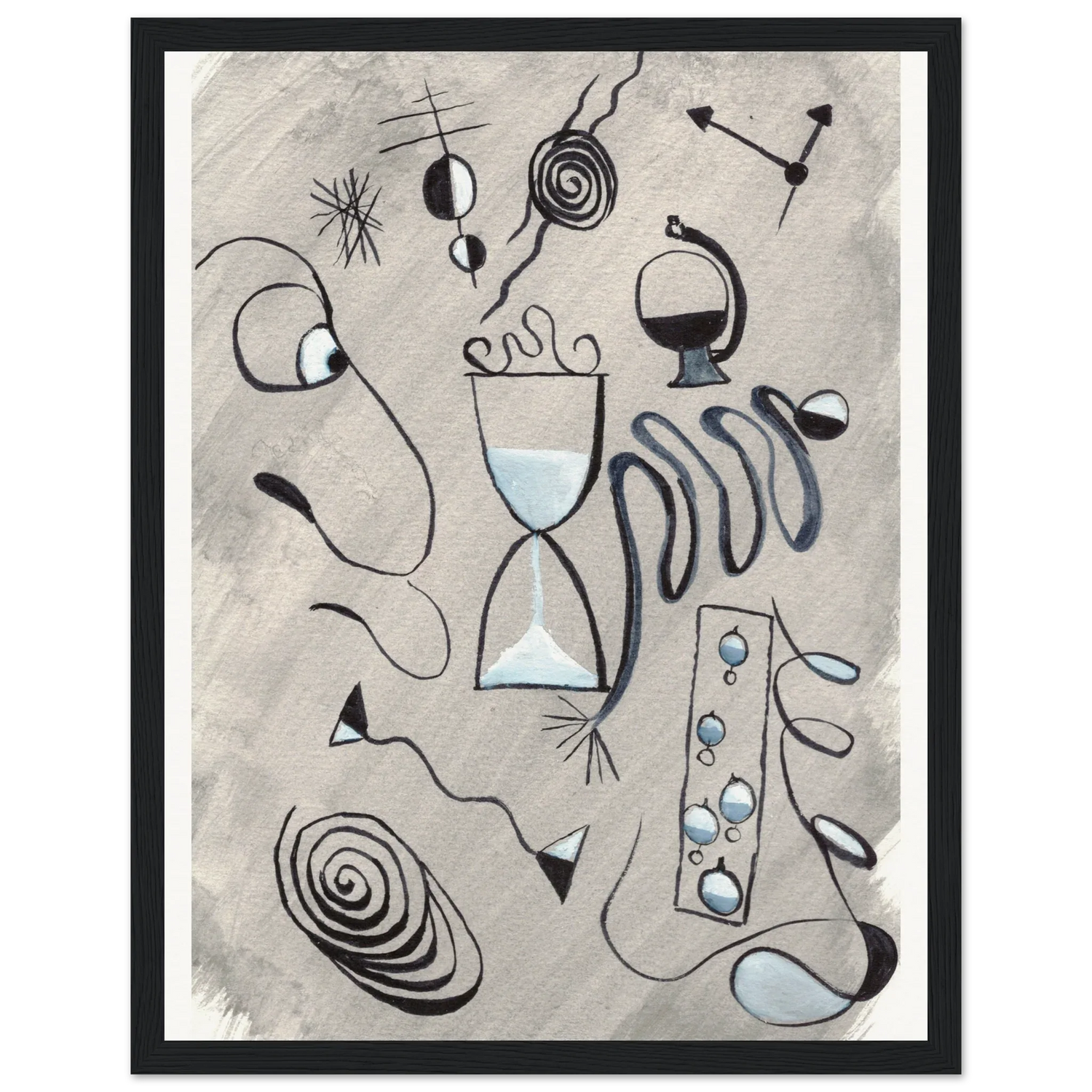 Affiche encadrée bois | Papier mat qualité musée | Aquarelle originale Laure Leprince - Laure Leprince - Artiste Peintre