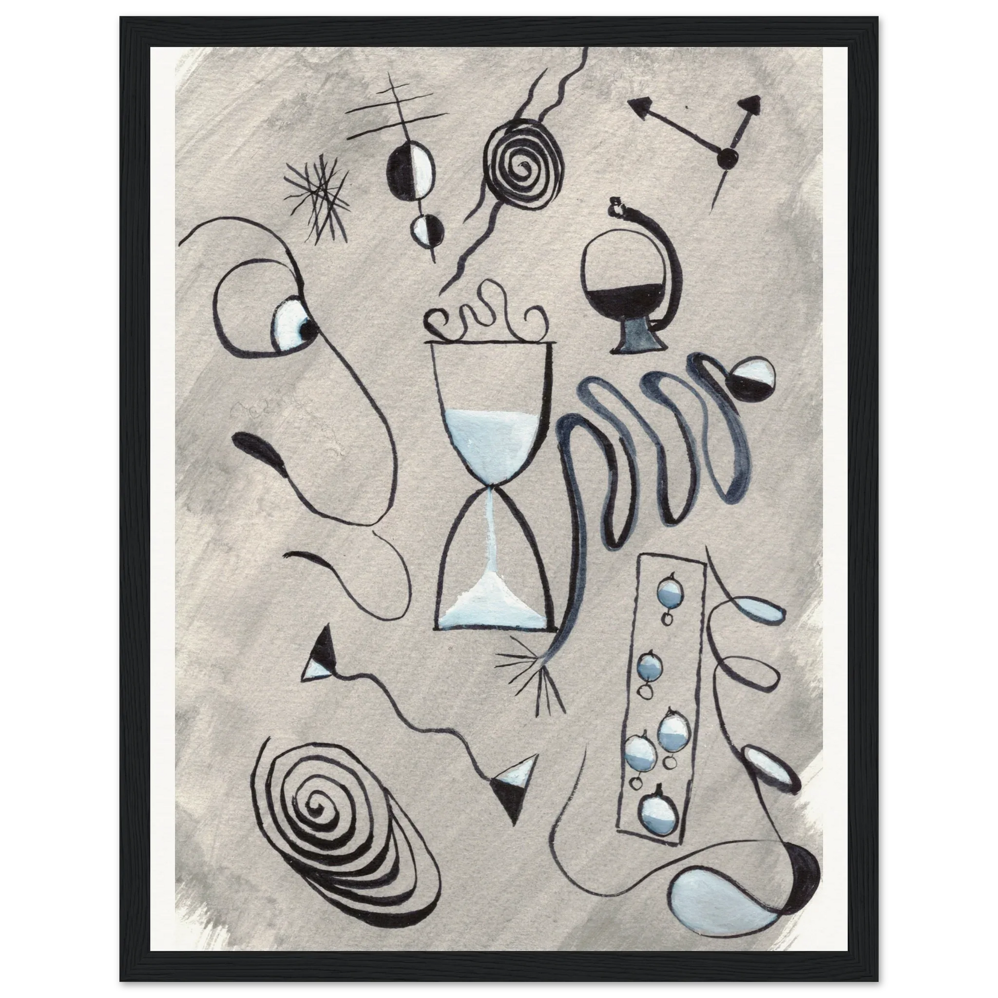 Affiche encadrée bois | Papier mat qualité musée | Aquarelle originale Laure Leprince - Laure Leprince - Artiste Peintre