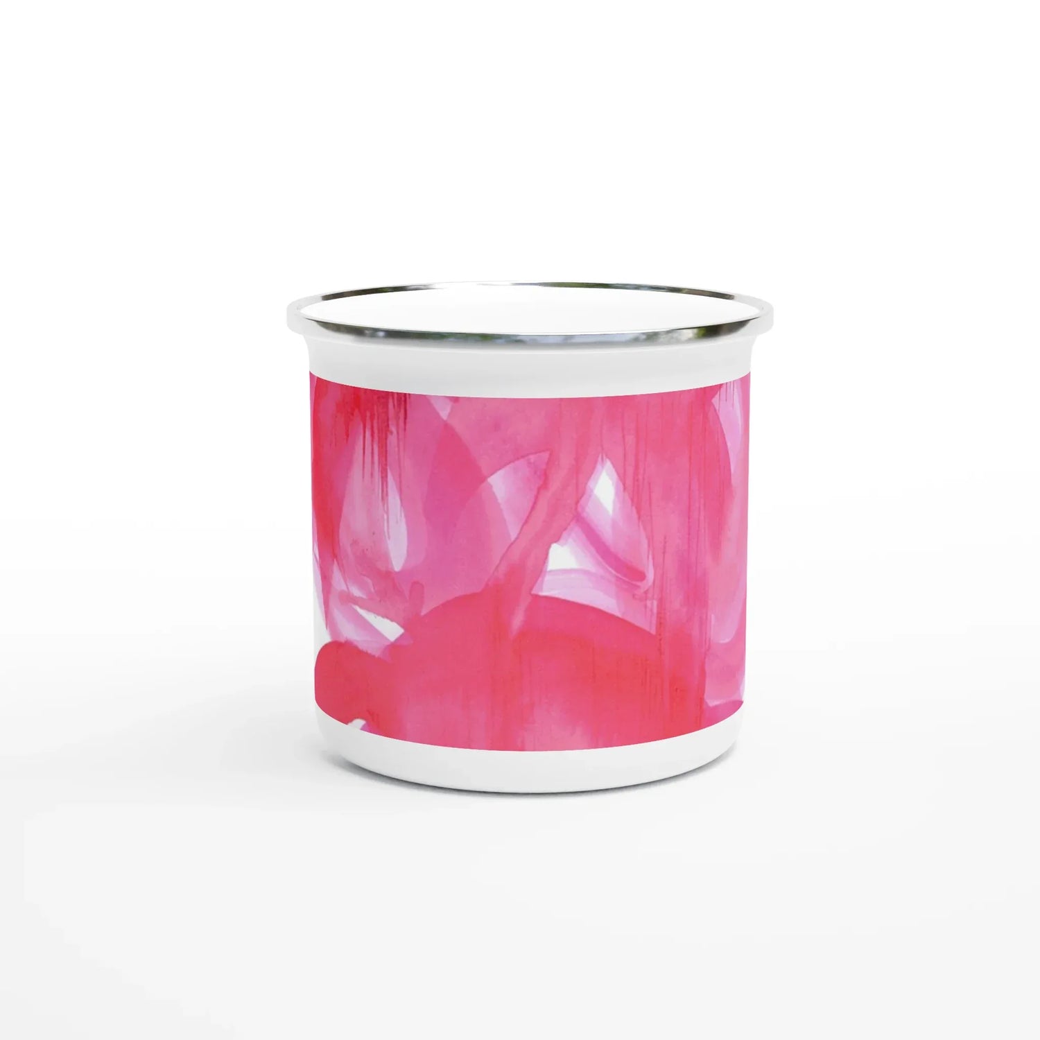 Mug en émail blanc 35 cl City Ruby drift– Léger, vintage et résistant - Laure Leprince - Artiste Peintre