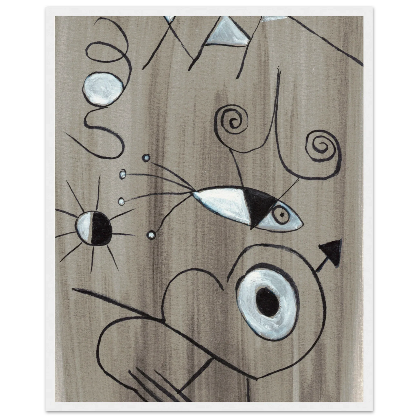 Affiche encadrée bois | Papier mat qualité musée | Aquarelle originale Laure Leprince - Laure Leprince - Artiste Peintre