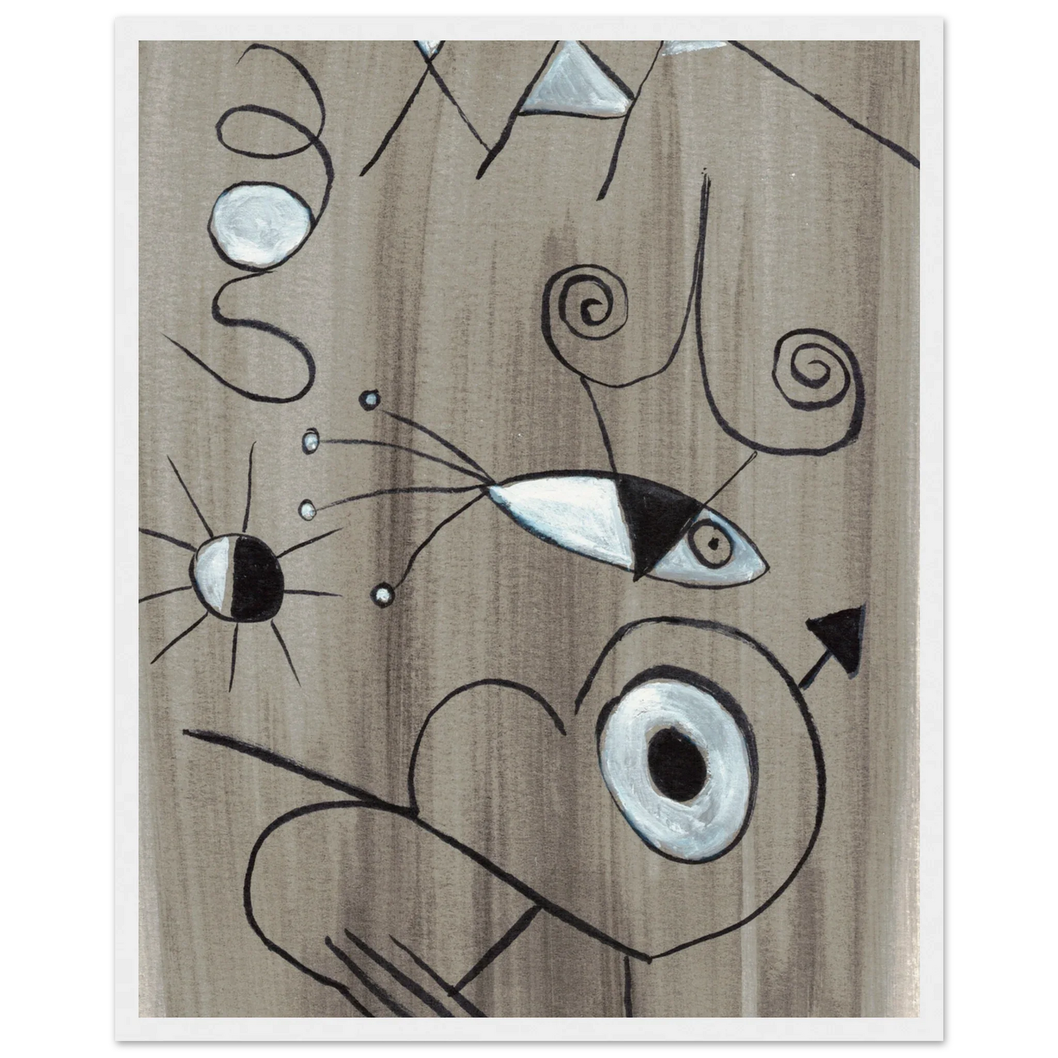 Affiche encadrée bois | Papier mat qualité musée | Aquarelle originale Laure Leprince - Laure Leprince - Artiste Peintre