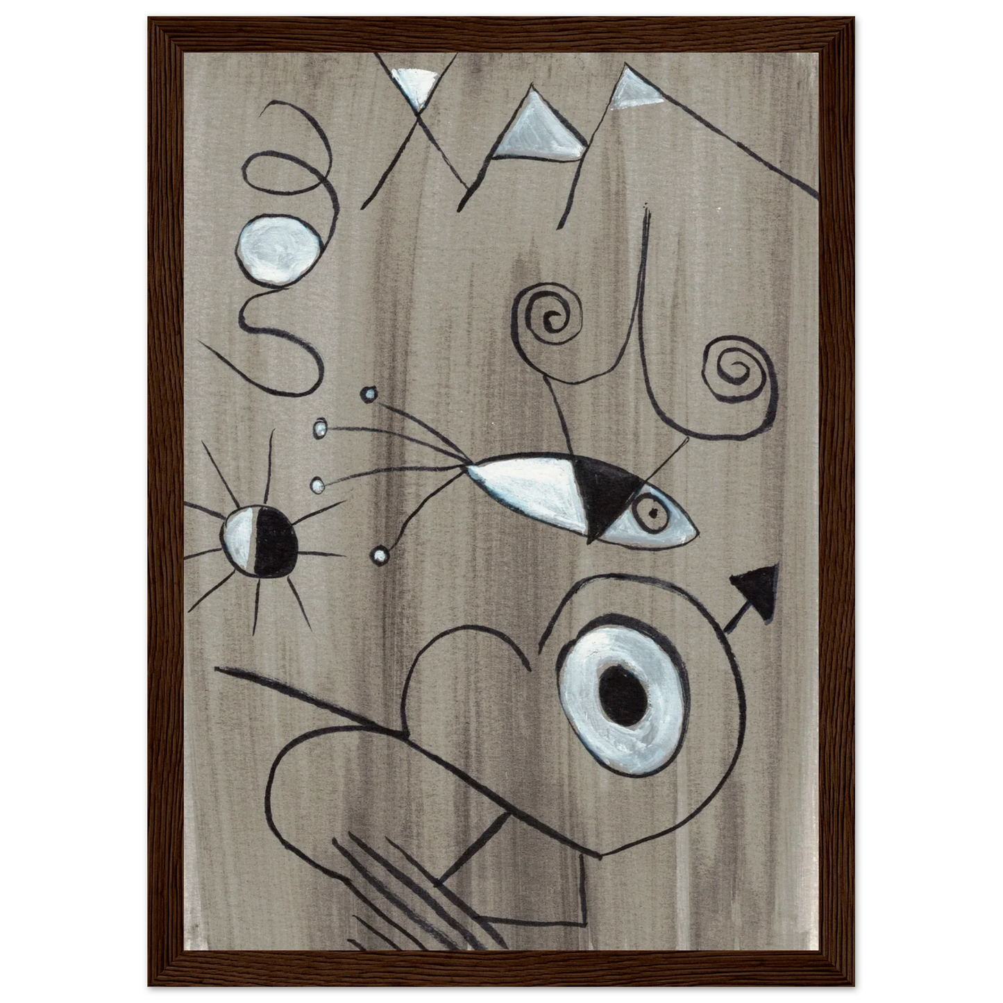 Affiche encadrée bois | Papier mat qualité musée | Aquarelle originale Laure Leprince - Laure Leprince - Artiste Peintre