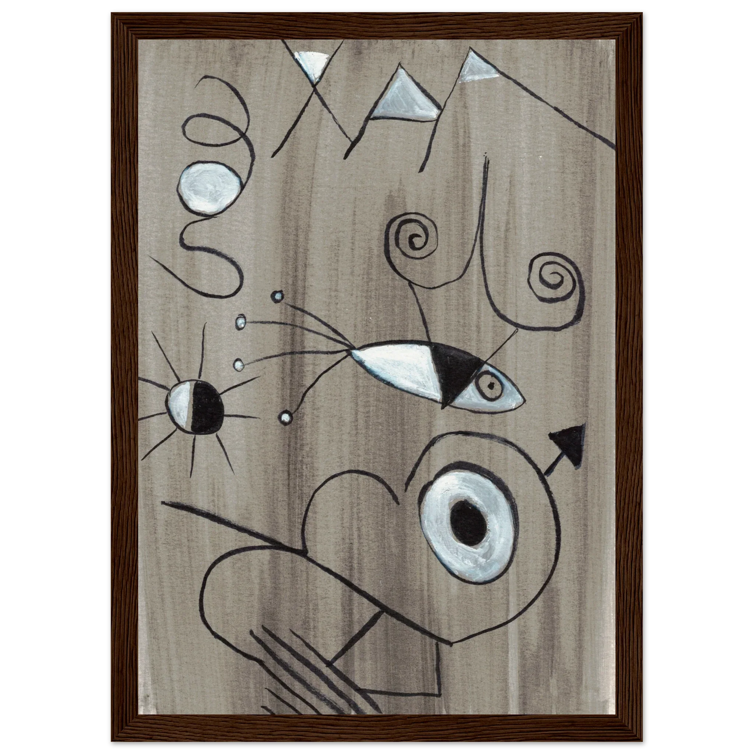 Affiche encadrée bois | Papier mat qualité musée | Aquarelle originale Laure Leprince - Laure Leprince - Artiste Peintre