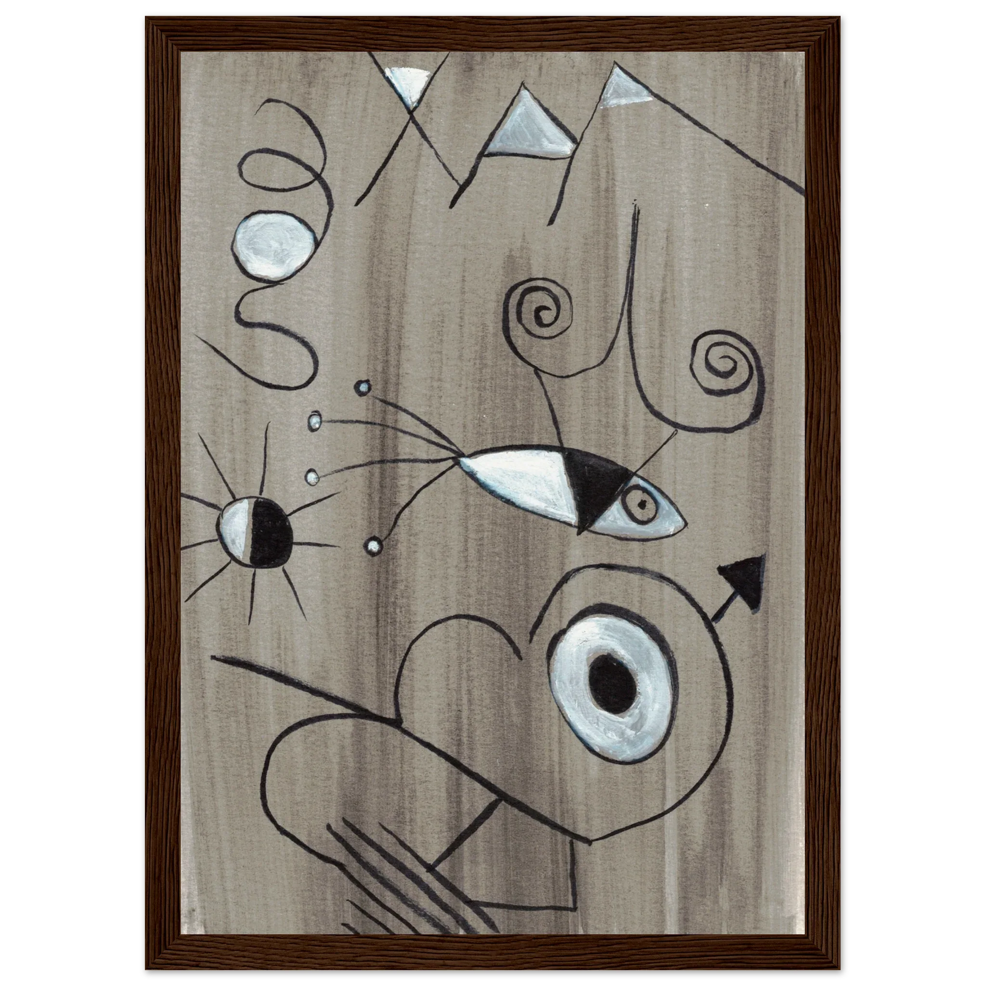 Affiche encadrée bois | Papier mat qualité musée | Aquarelle originale Laure Leprince - Laure Leprince - Artiste Peintre