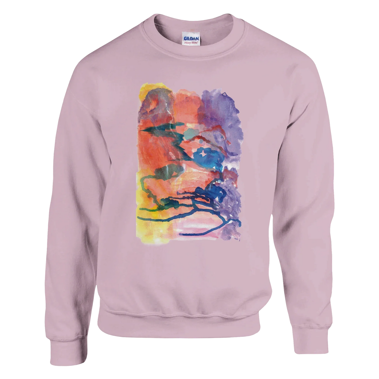 Sweatshirt Unisexe Classique Neon mirage – Impression Artistique Multicolore - Laure Leprince - Artiste Peintre