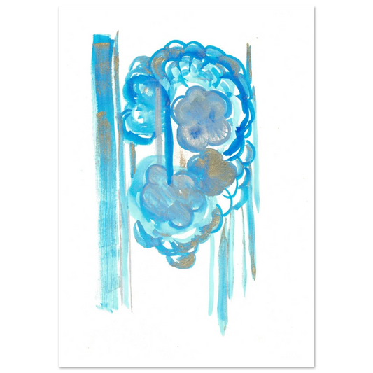Premium Matte Paper Poster Aquarelle Originale RDJ3-18 - Laure Leprince - Artiste Peintre