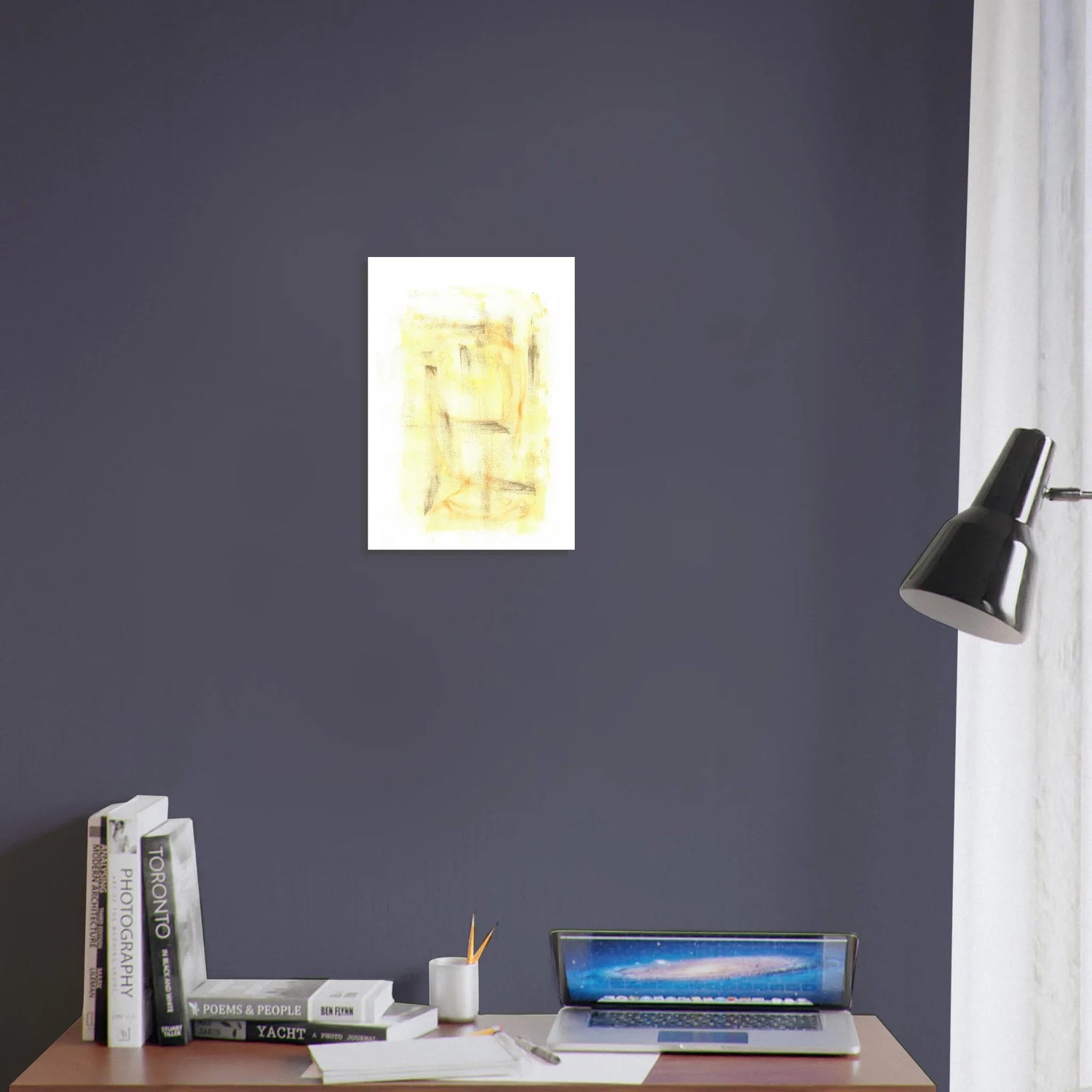 Affiche premium sur papier mat Golden Haze Art mural de qualité supérieure - Laure Leprince - Artiste Peintre