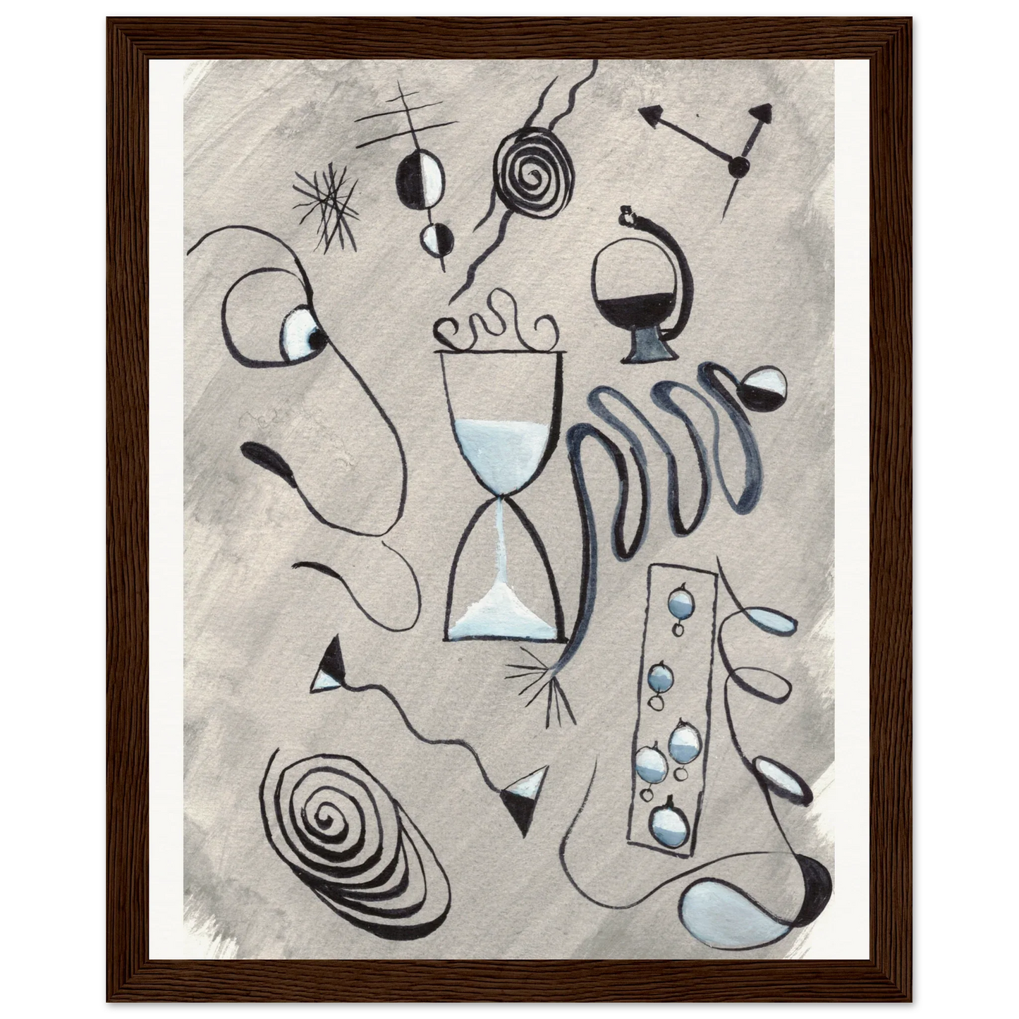 Affiche encadrée bois | Papier mat qualité musée | Aquarelle originale Laure Leprince - Laure Leprince - Artiste Peintre