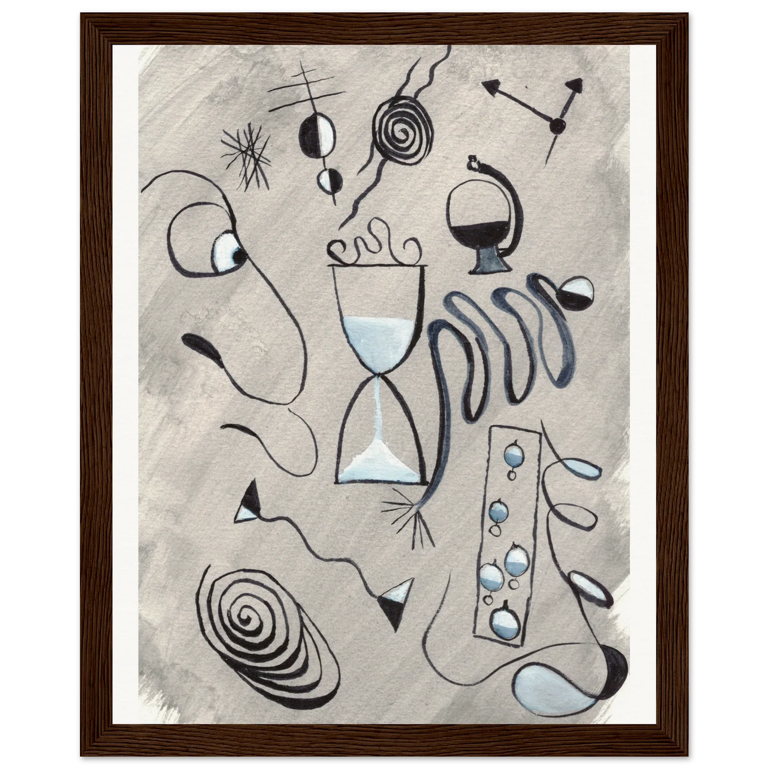 Affiche encadrée bois | Papier mat qualité musée | Aquarelle originale Laure Leprince - Laure Leprince - Artiste Peintre