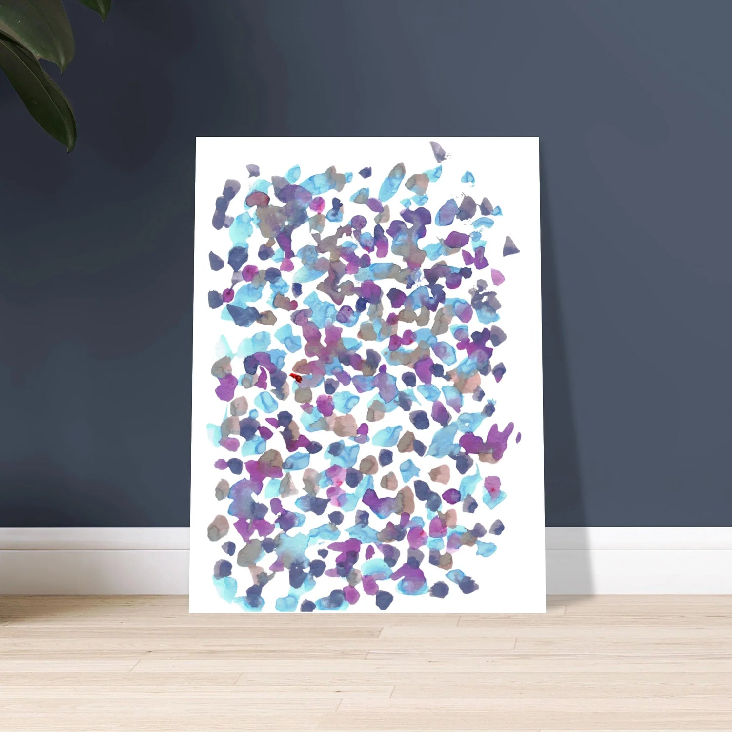 Affiche premium sur papier mat Fragments indigo – Art mural de qualité supérieure - Laure Leprince - Artiste Peintre