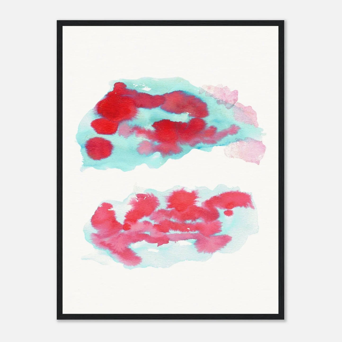 Affiche Encadrée Museum-Quality Matte Paper Wooden Framed Brumes Carmin - Laure Leprince - Artiste Peintre