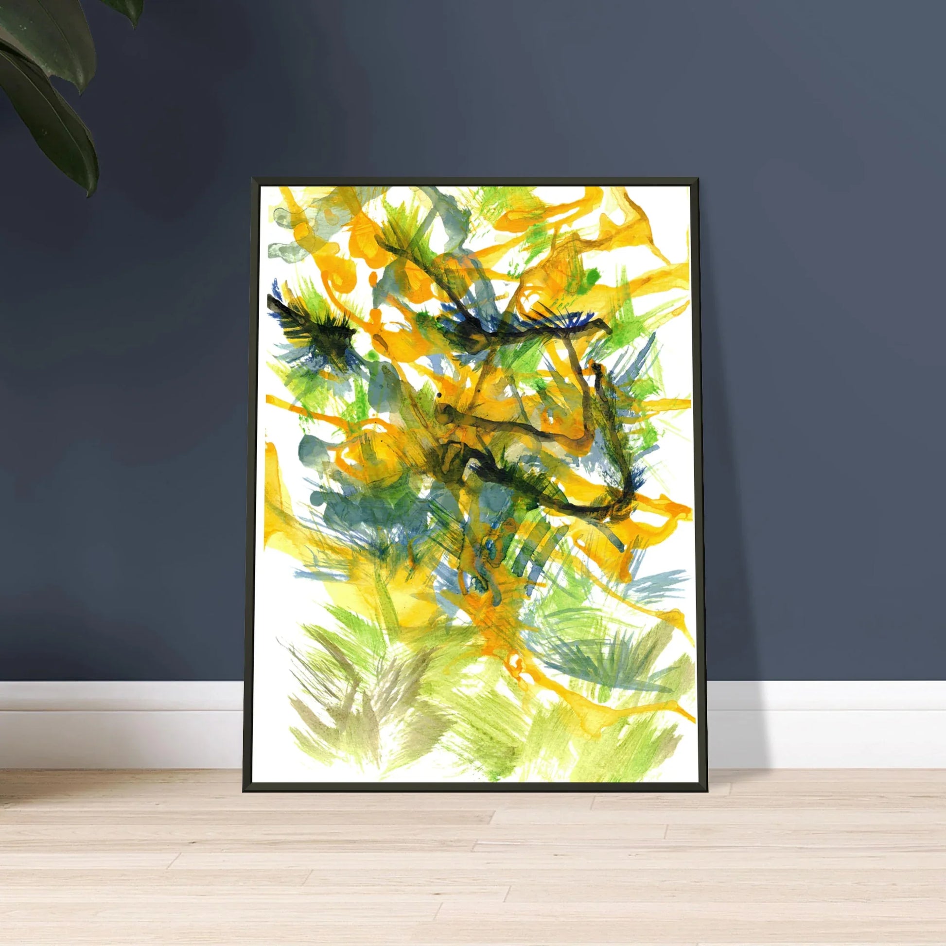 Classic Semi-Glossy Paper Metal Framed Poster Tempête Solaire - Laure Leprince - Artiste Peintre