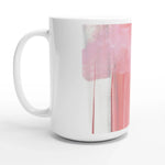 Mug en céramique blanche 44 cl Blush Cascade – Grand format, design et qualité durable - Laure Leprince - Artiste Peintre