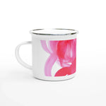 Mug en émail blanc 35 cl City Ruby drift– Léger, vintage et résistant - Laure Leprince - Artiste Peintre