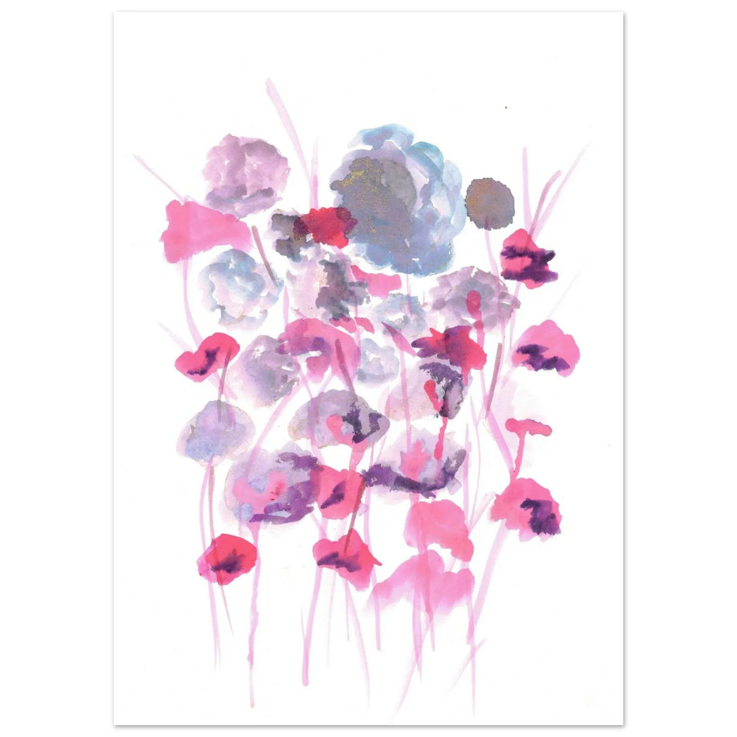 Premium Matte Paper Poster Aquarelle Originale RDJ3-12 - Laure Leprince - Artiste Peintre