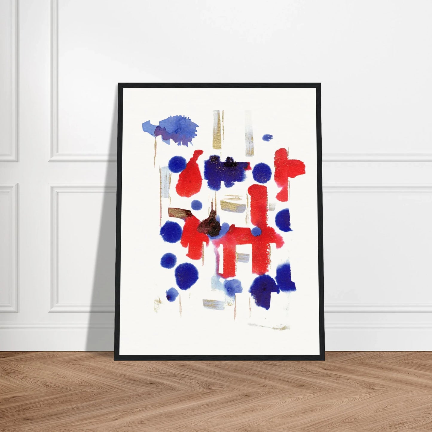 Affiche Encadrée Museum-Quality Matte Paper Wooden Framed Structure Carmine - Laure Leprince - Artiste Peintre
