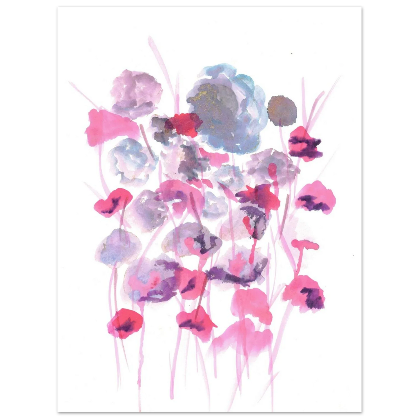 Premium Matte Paper Poster Aquarelle Originale RDJ3-12 - Laure Leprince - Artiste Peintre