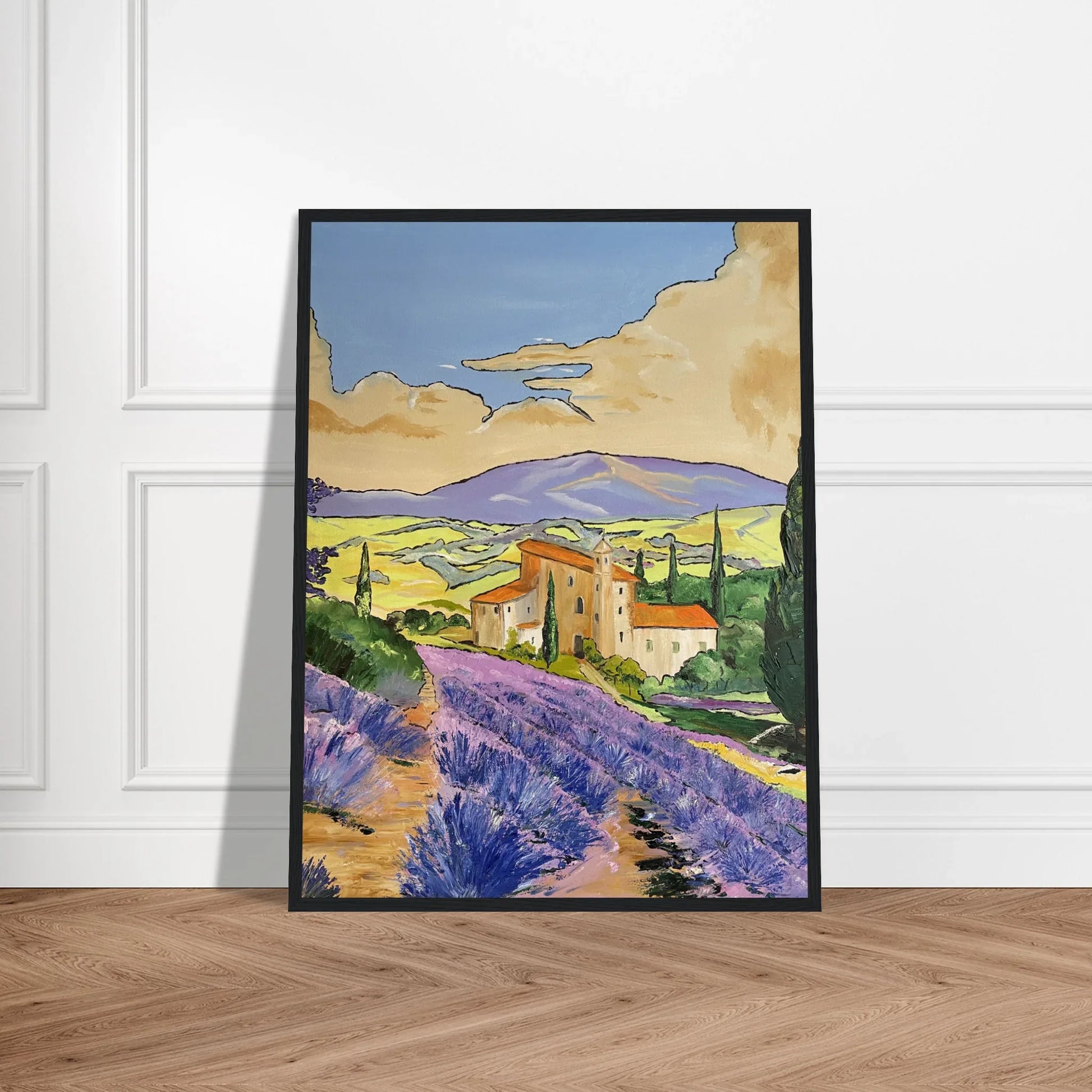Affiche Encadrée Museum-Quality Matte Paper Aluminium Framed Mas en Provence - Laure Leprince - Artiste Peintre