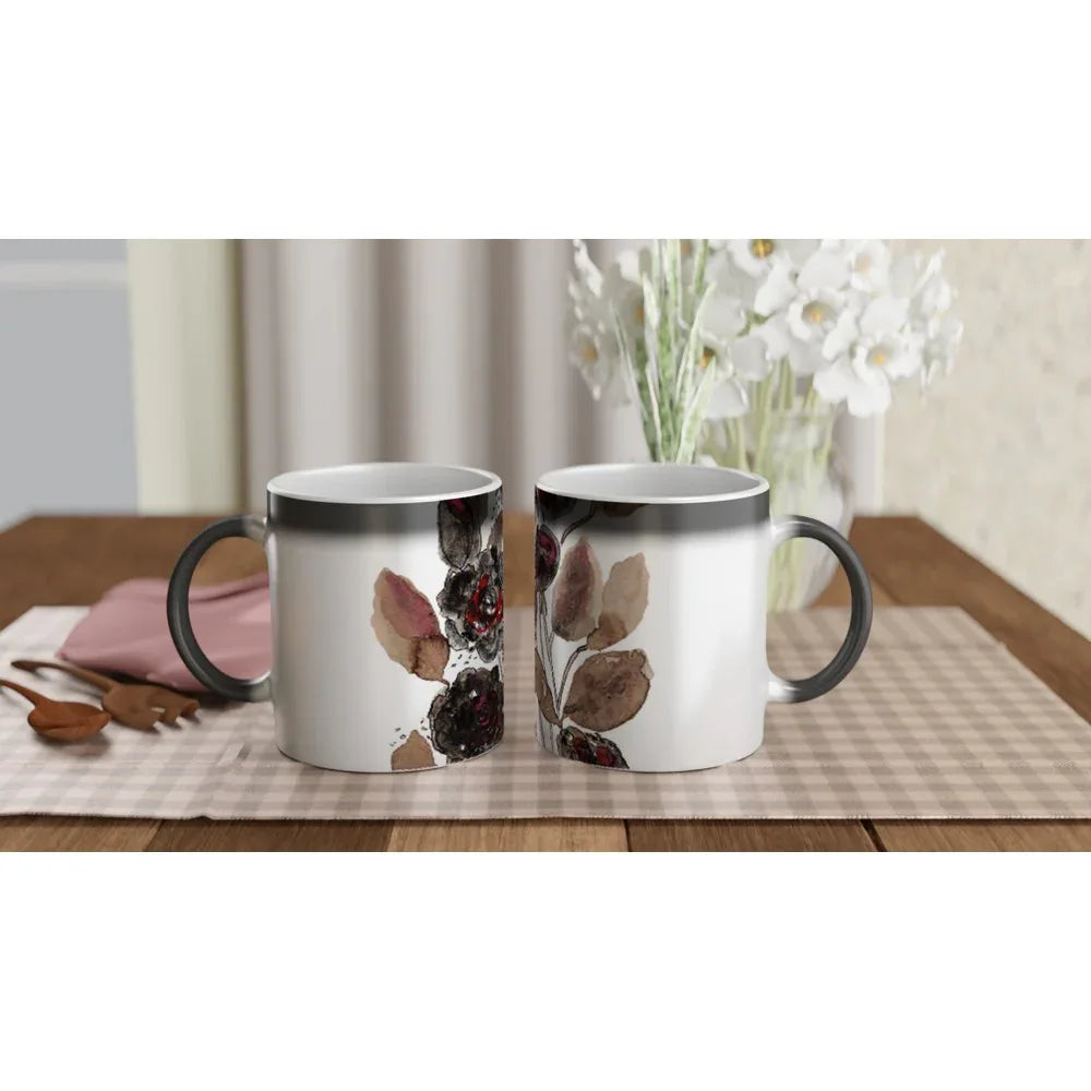 Mug magique en céramique 325 ml Bouquet – Révèlez votre motif à la chaleur - Laure Leprince - Artiste Peintre
