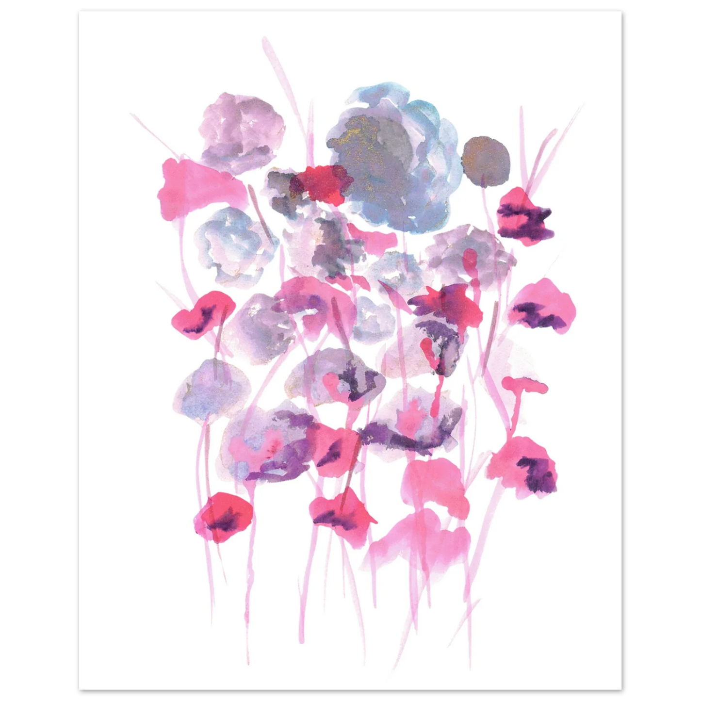Affiche Encadrée Museum-Quality Matte Paper Wooden Framed Jardin des Ombrelles - Laure Leprince - Artiste Peintre