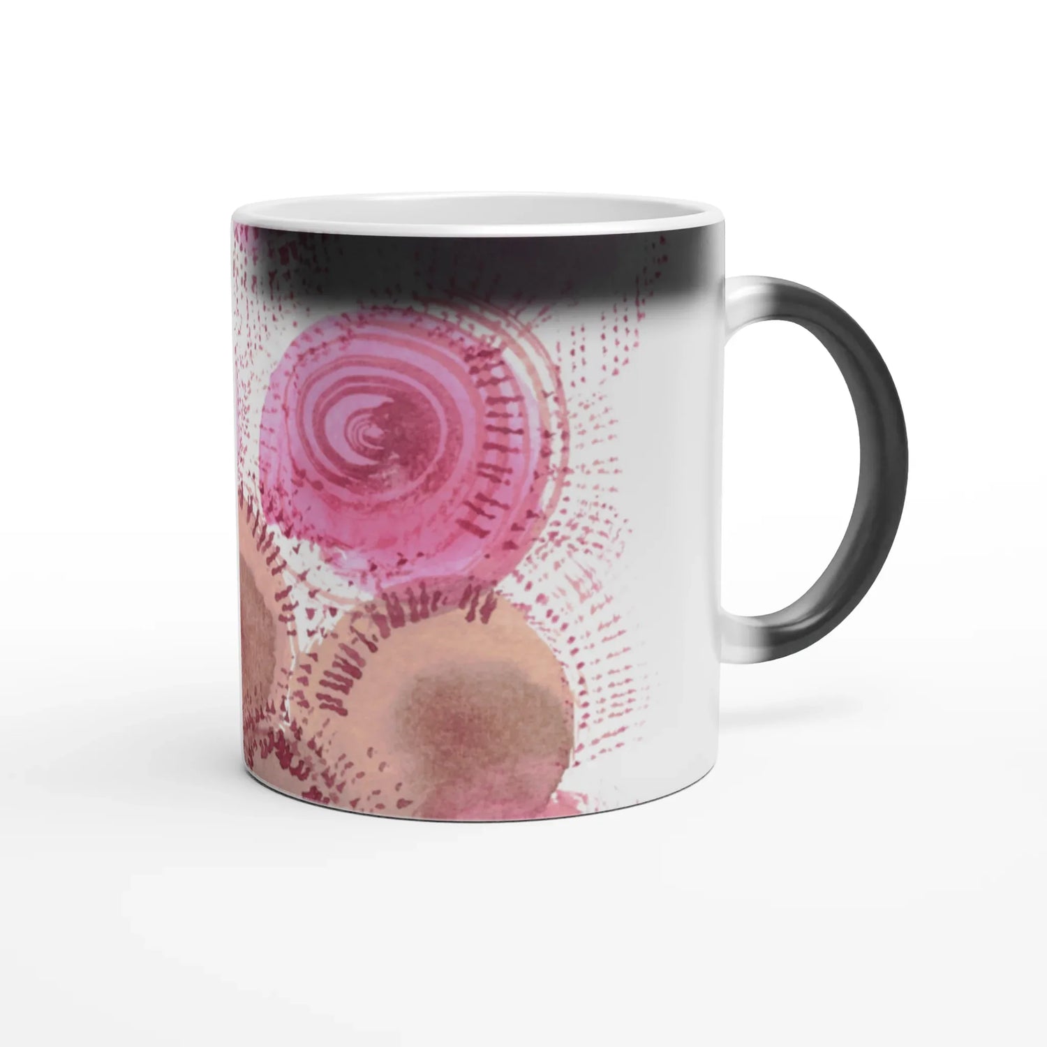 Mug magique en céramique 325 ml Rose– Révèlez votre motif à la chaleur - Laure Leprince - Artiste Peintre
