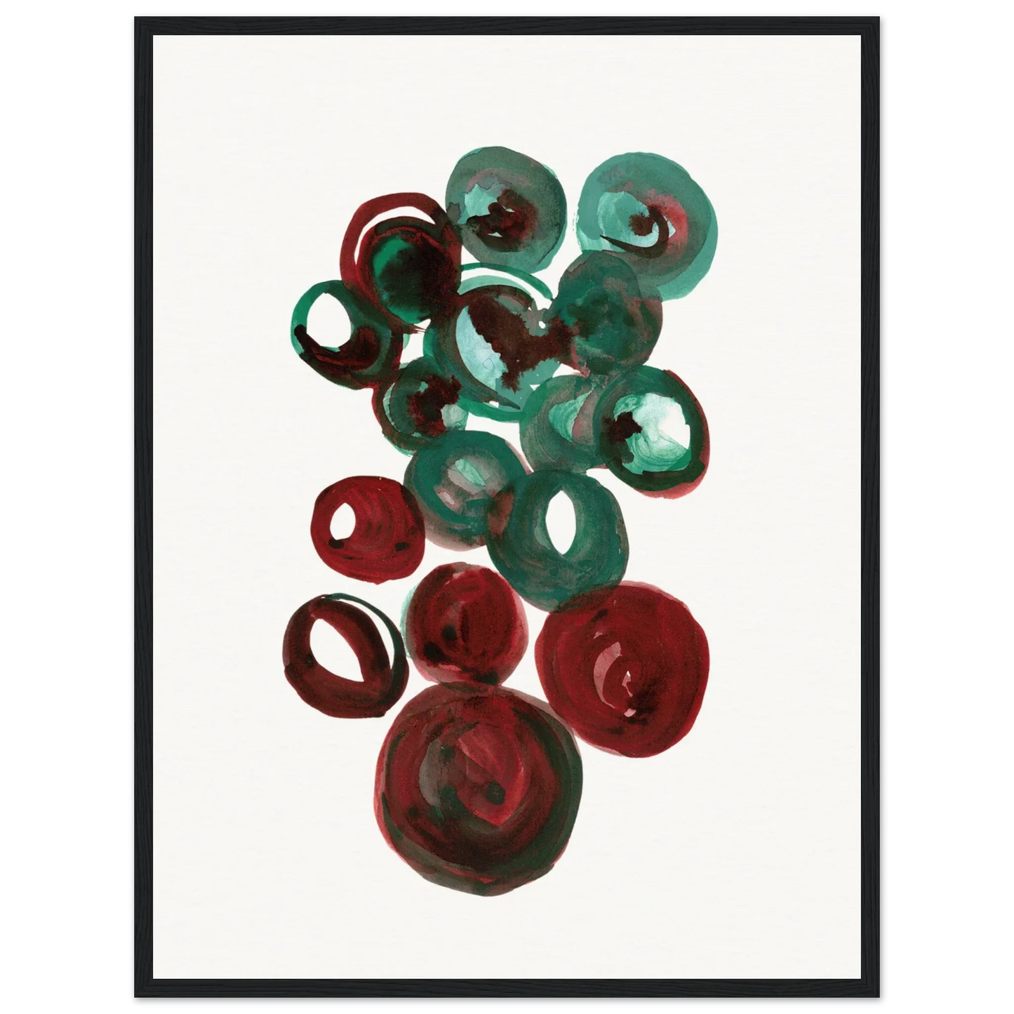 Affiche Encadrée Museum-Quality Matte Paper Wooden Framed Resonance Emeraude - Laure Leprince - Artiste Peintre