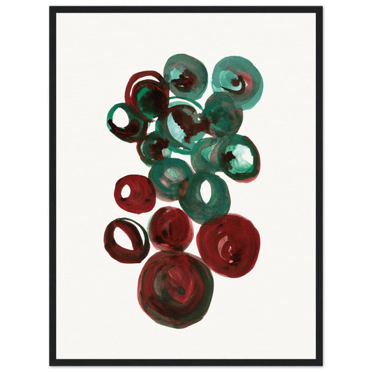 Affiche Encadrée Museum-Quality Matte Paper Wooden Framed Resonance Emeraude - Laure Leprince - Artiste Peintre