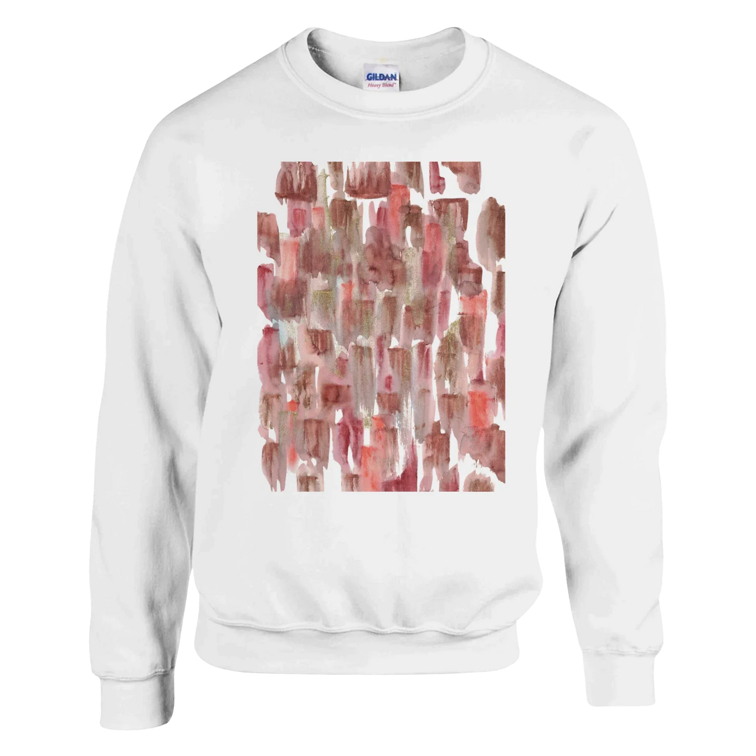 Sweatshirt Unisexe Classique Terracotta Waves – Impression Artistique Multicolore - Laure Leprince - Artiste Peintre