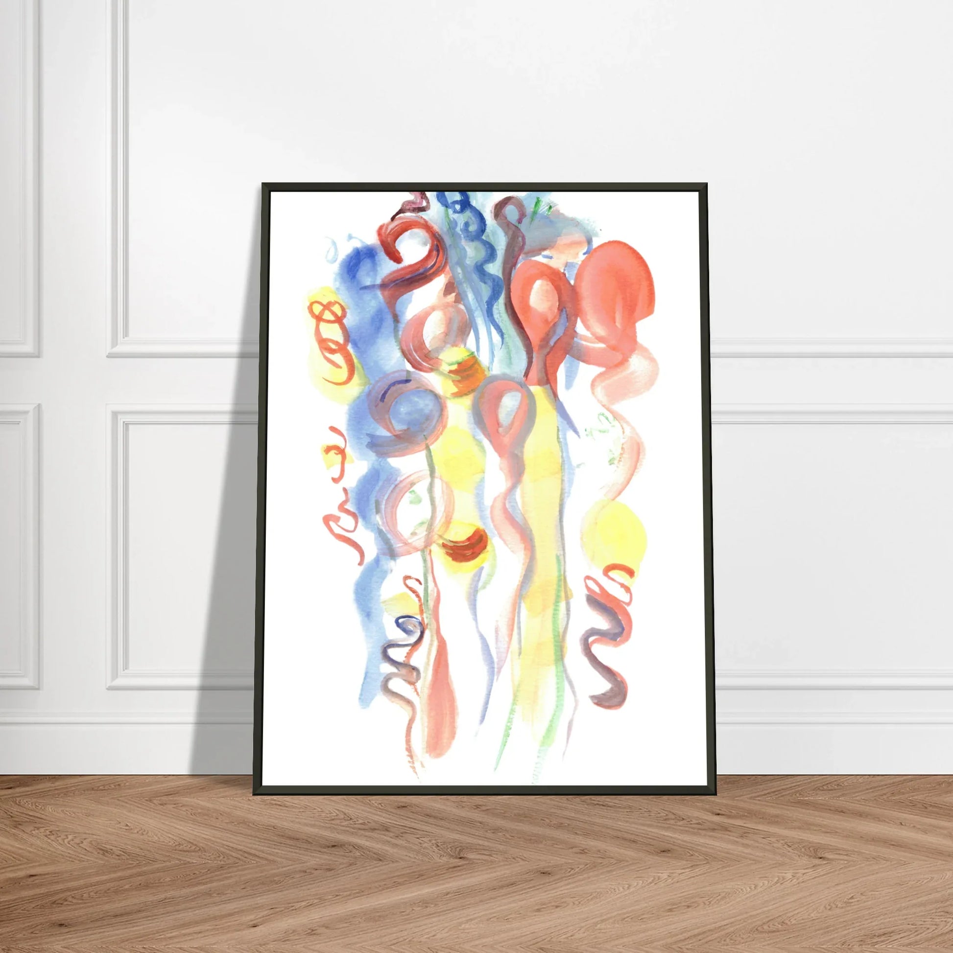 Classic Semi-Glossy Paper Metal Framed Poster Serpentins - Laure Leprince - Artiste Peintre