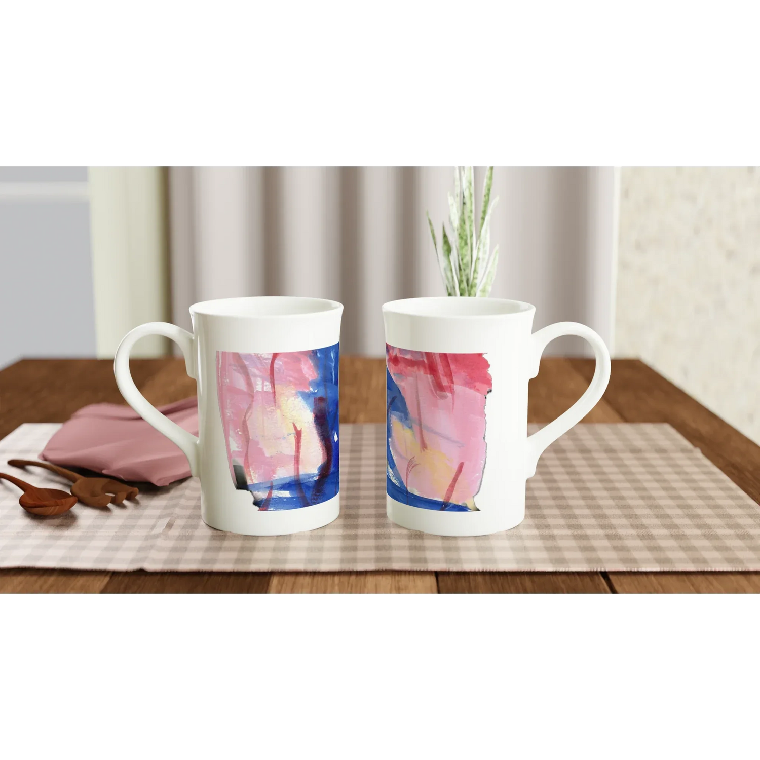 Mug en porcelaine blanche 30 cl Midnigth Siren – Élégance et finesse intemporelle - Laure Leprince - Artiste Peintre